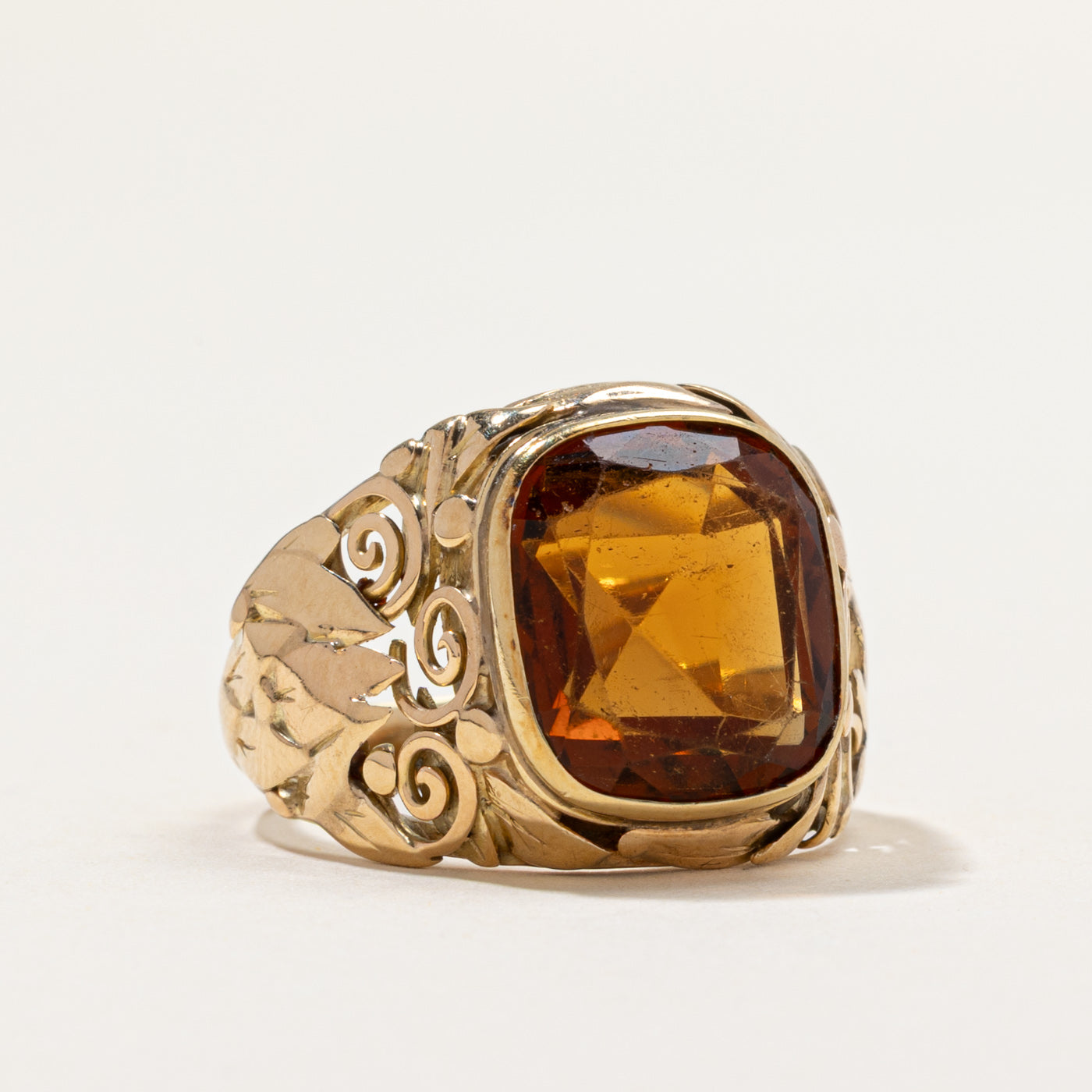 14k Citrine Cocktail Ring | 6.50ct | SZ 6.75