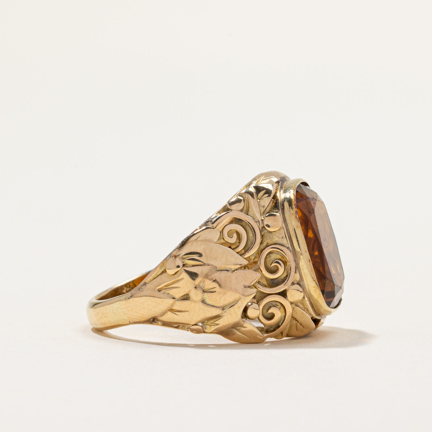 14k Citrine Cocktail Ring | 6.50ct | SZ 6.75