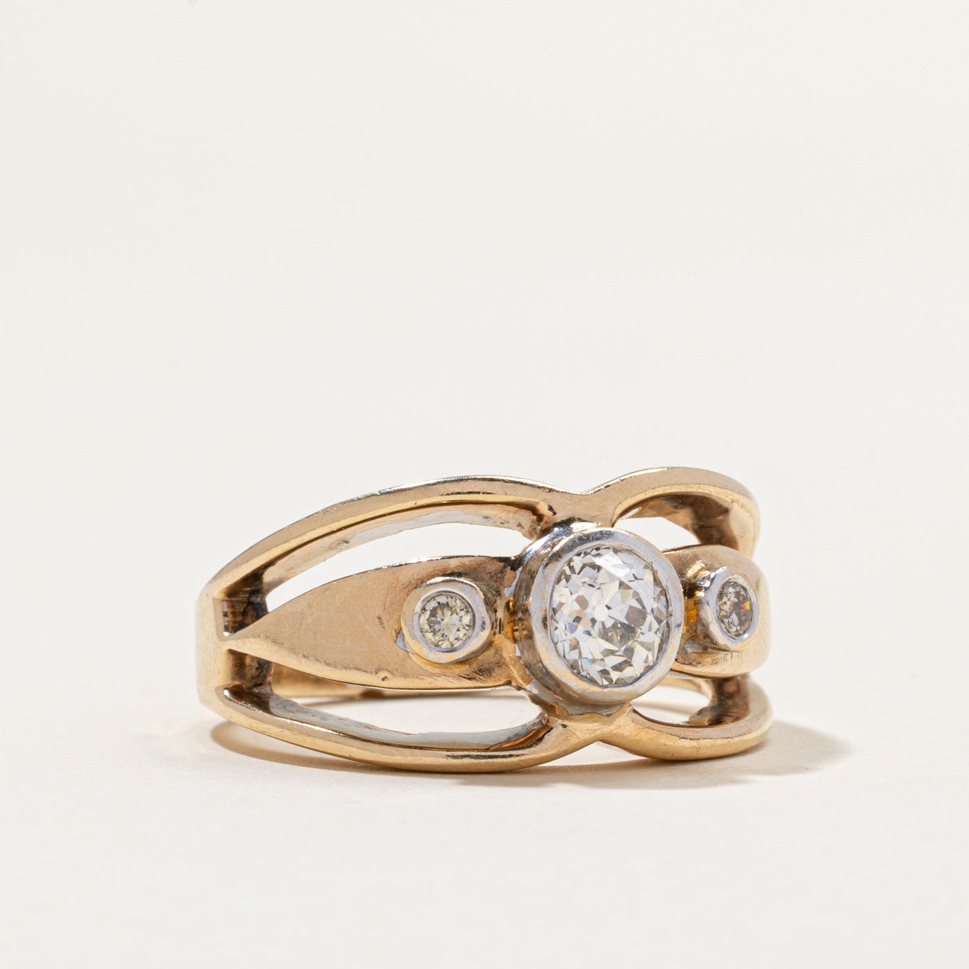 Old Mine Cut Bezel Set Diamond Ring | 0.98ctw | SZ 9.75
