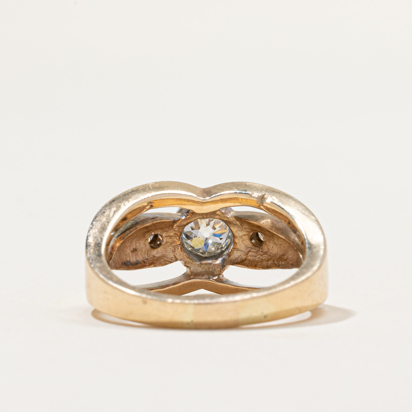 Old Mine Cut Bezel Set Diamond Ring | 0.98ctw | SZ 9.75