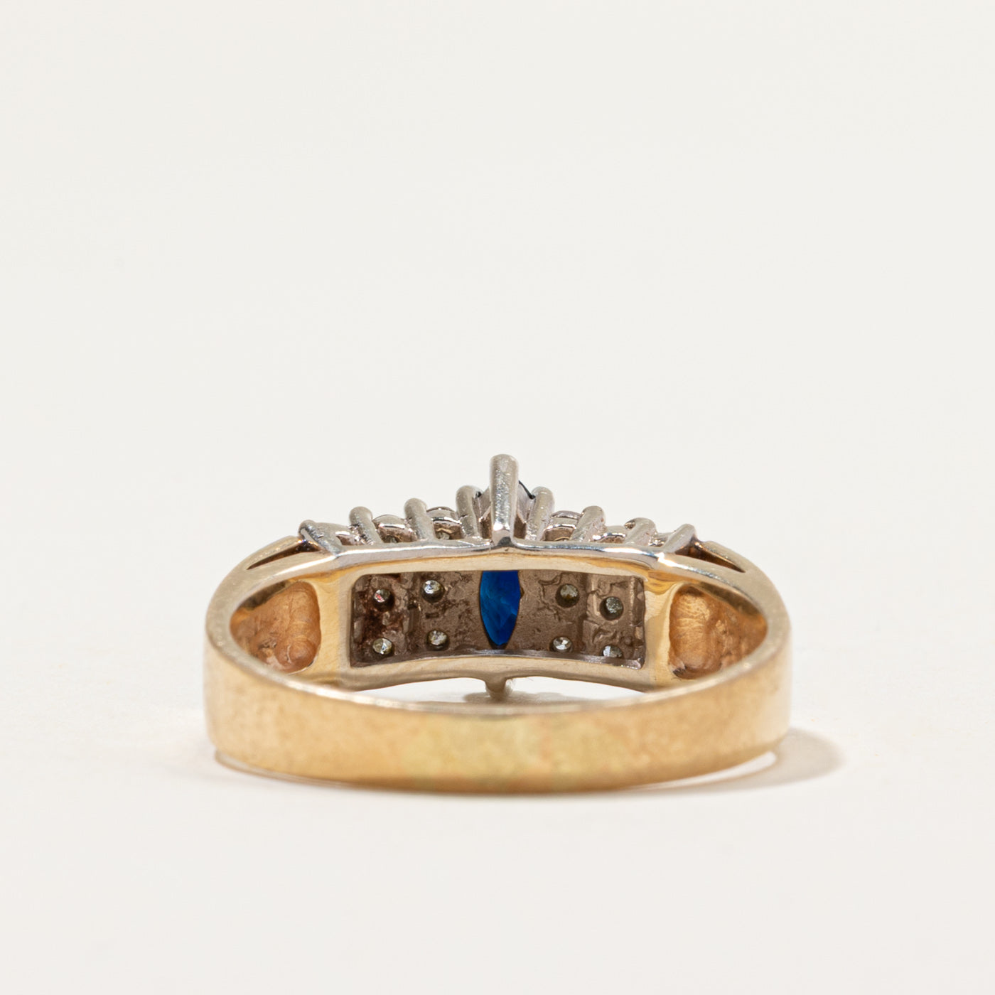 Marquise Cut Sapphire and Diamond Ring | 0.50ctw | 0.50ct | SZ 8