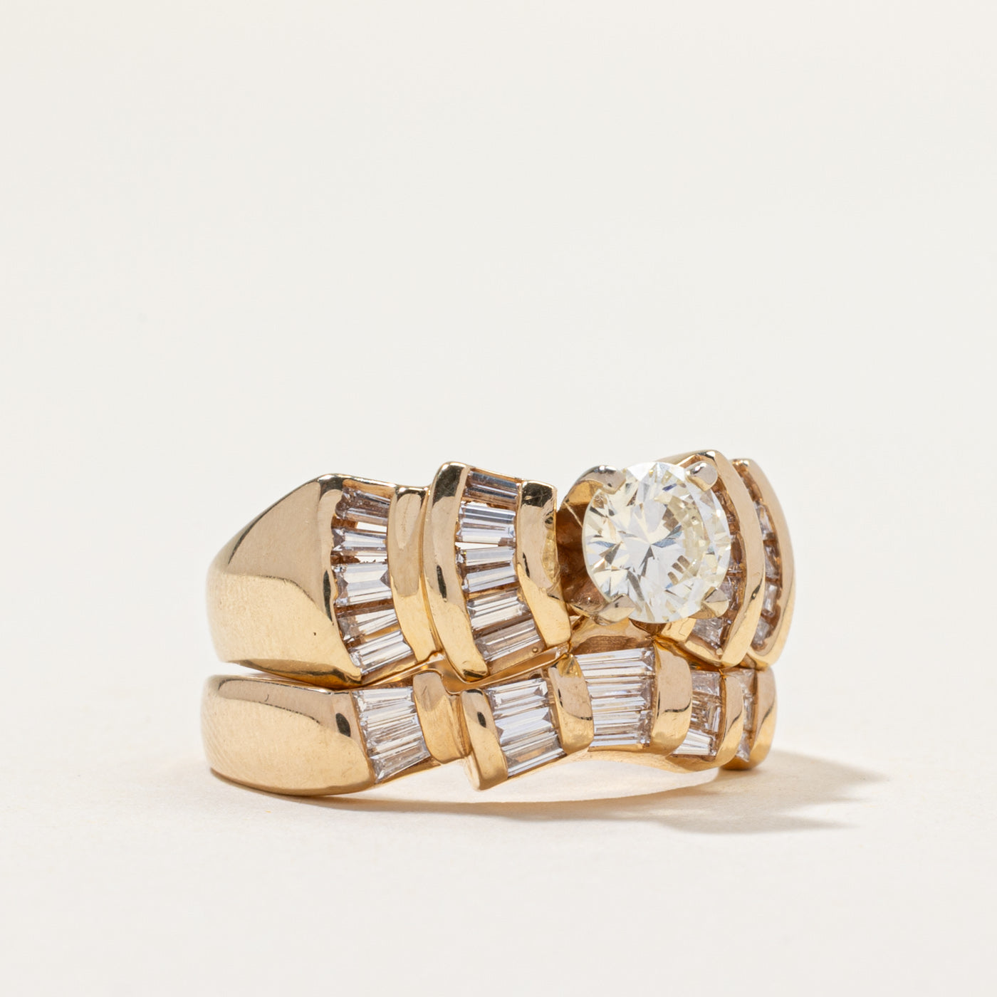 14k Diamond Wedding Ring Set | 1.52ctw | SZ 6.75