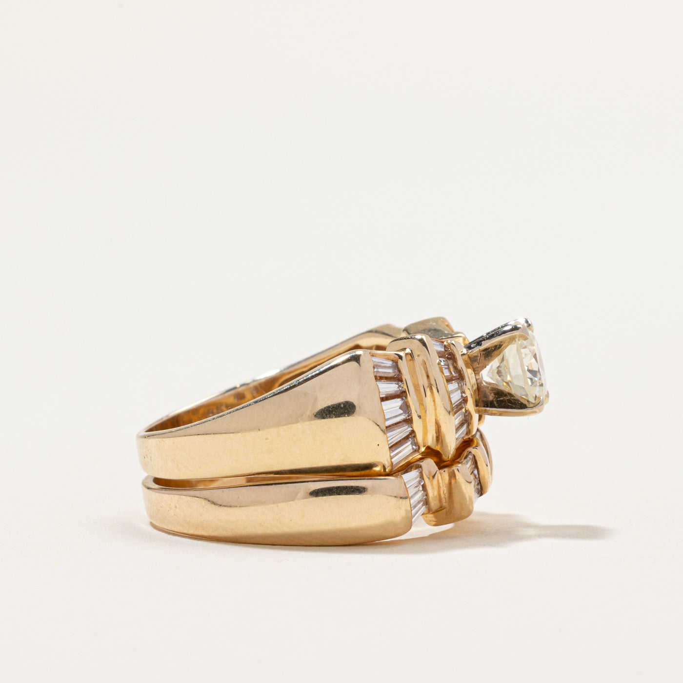 14k Diamond Wedding Ring Set | 1.52ctw | SZ 6.75