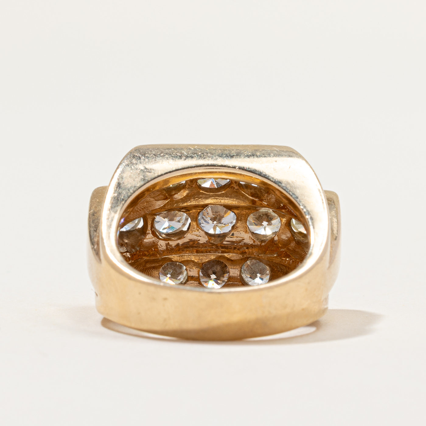Channel Set Triple Row Diamond Cocktail Ring | 2.60ctw | SZ 7