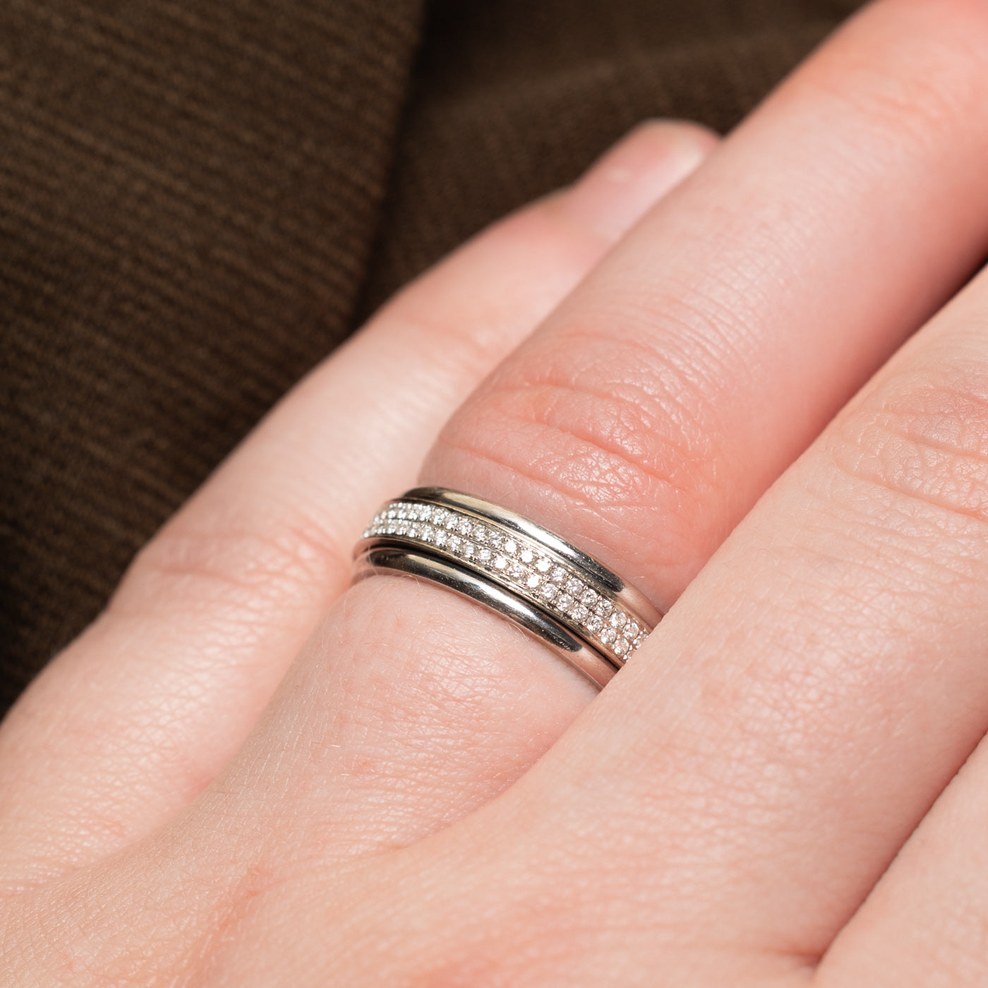 Eternity Double Row Diamond Band | 0.39ctw | SZ 6