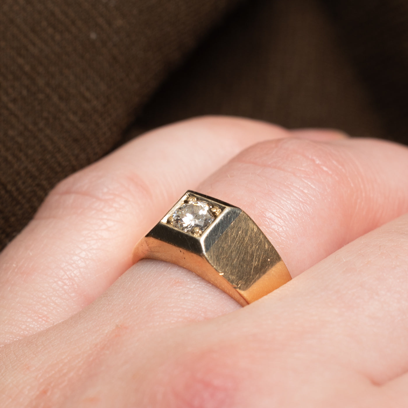 Bague solitaire diamant massif | 0,50 ct | Taille 6,25