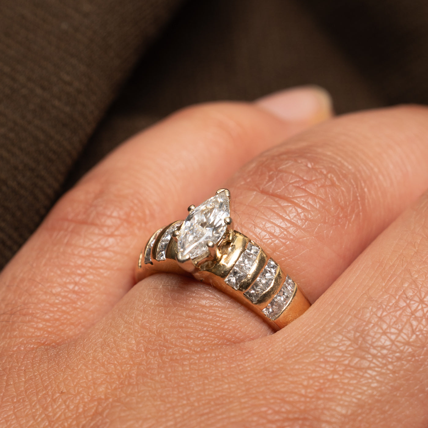 Marquise Diamond Engagement Ring | 1.24ctw | SZ 7