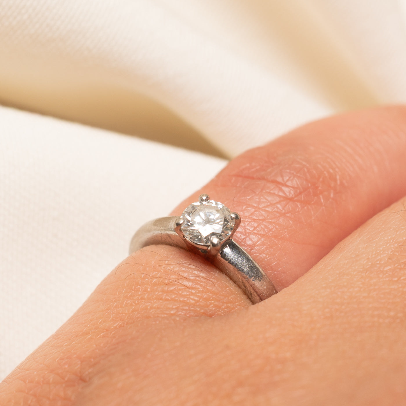 GIA Certified Solitaire Diamond Engagement Ring | 0.50ct | SZ 3.75