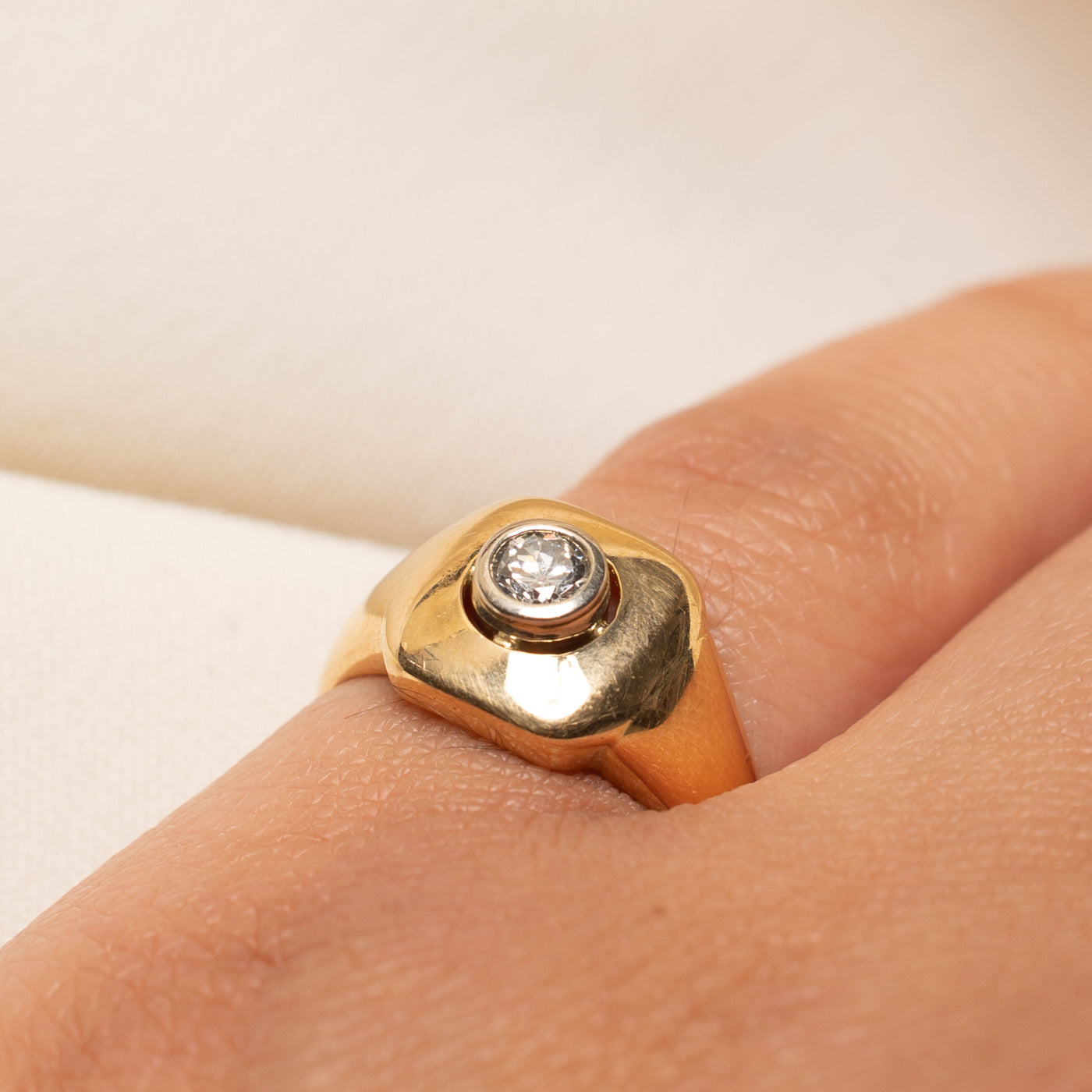 Bezel Set Transitional Cut Diamond Ring | 0.20ct | SZ 5