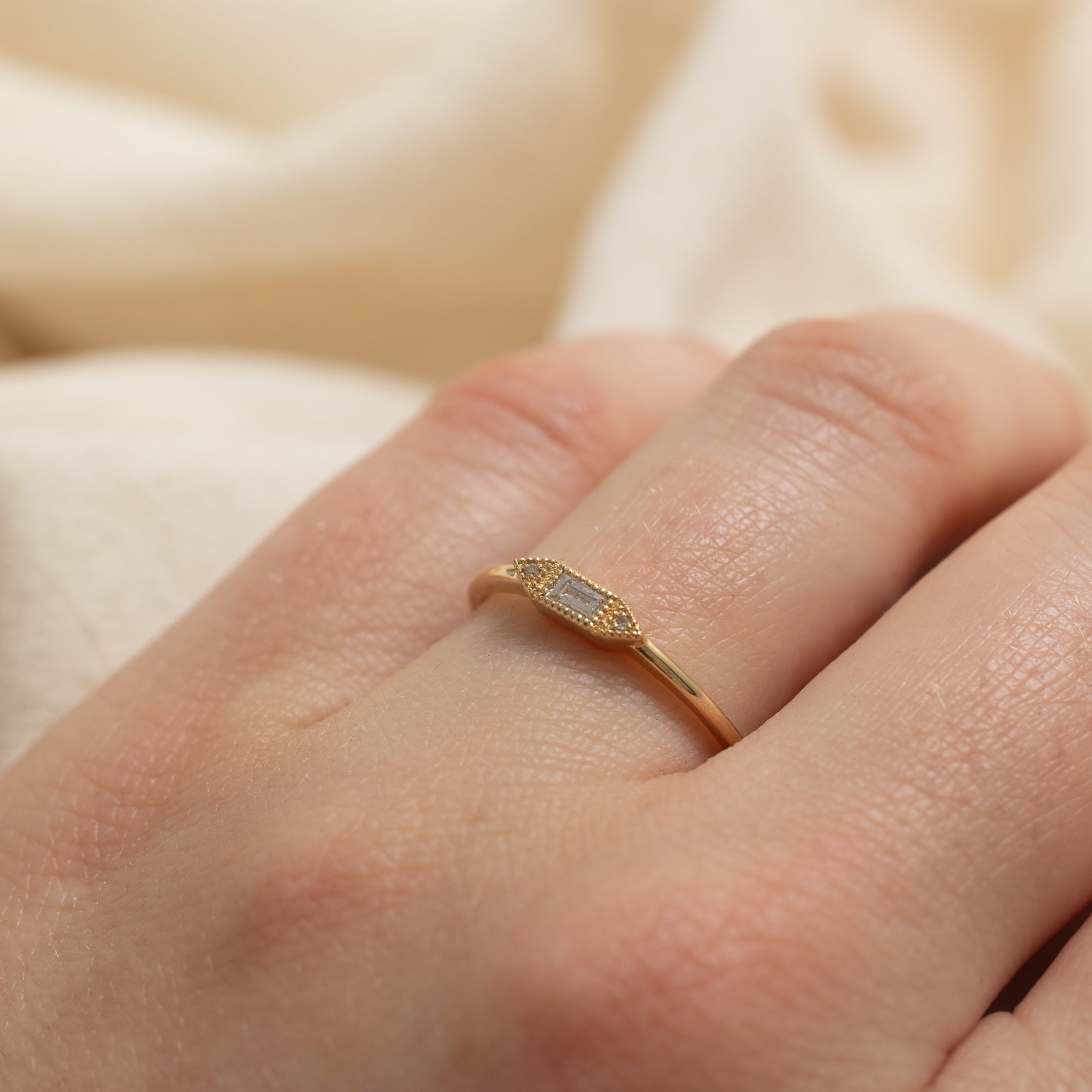 'KC Designs' White Diamond Ring | 0.005ctw | SZ 7