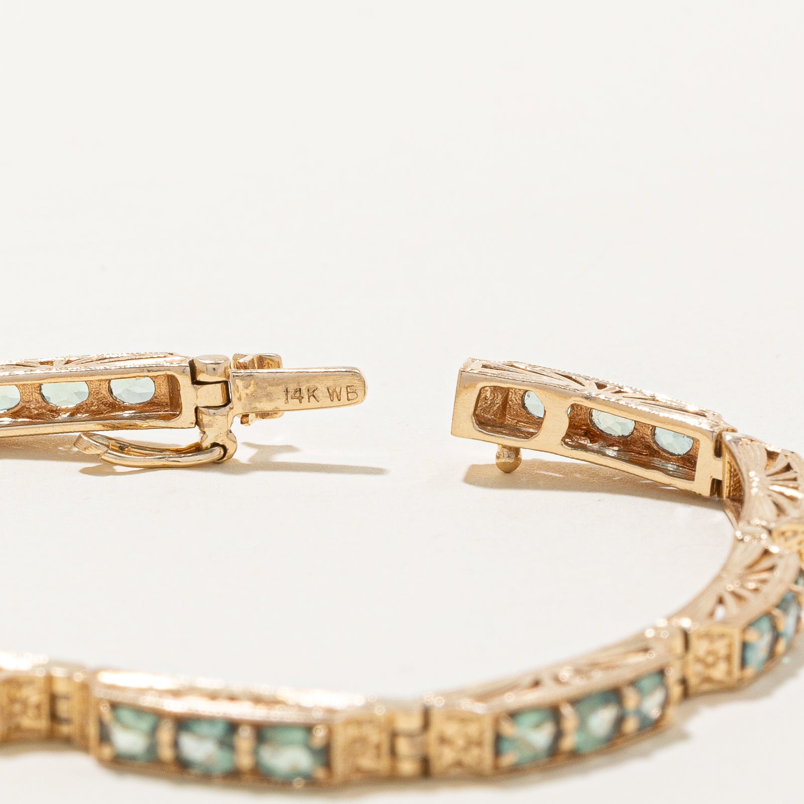 Synthetic Chrysoberyl Eternity Bracelet | 4.50ctw | 7"