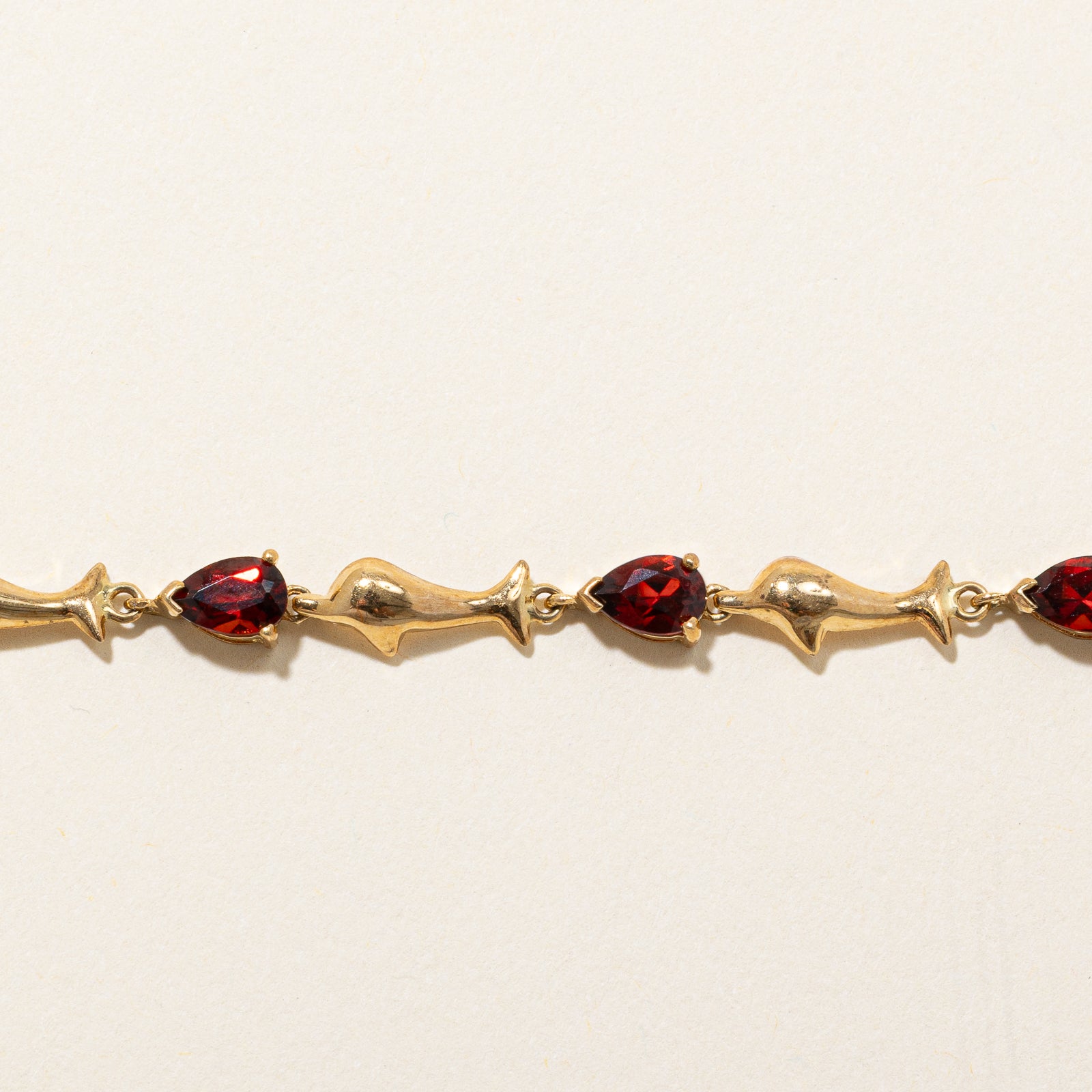 Pear Cut Garnet Bracelet | 3.50ctw | 7"