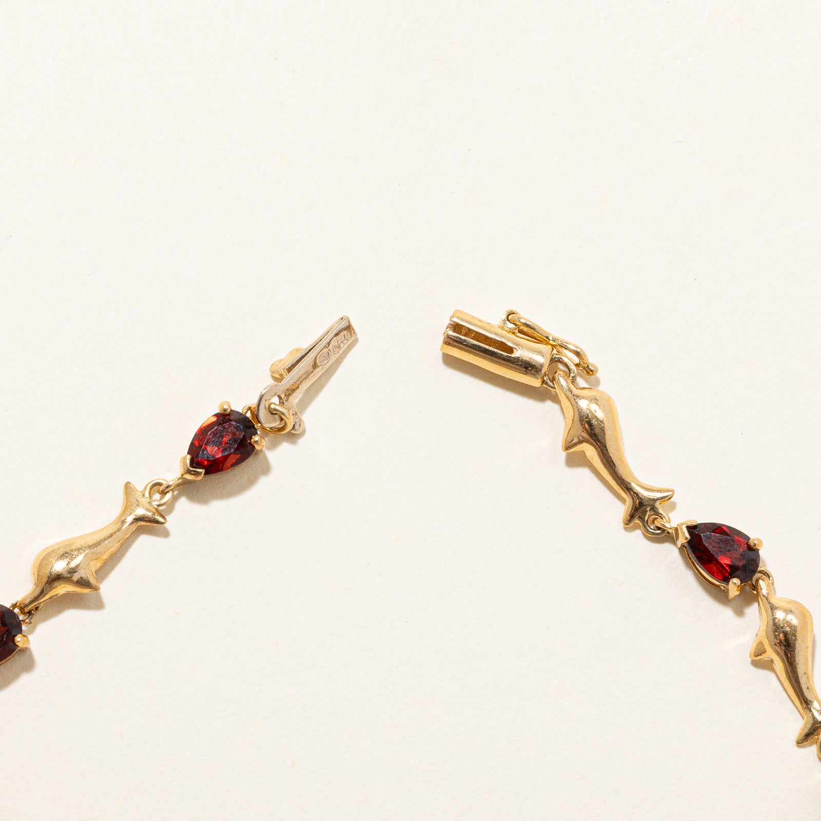Pear Cut Garnet Bracelet | 3.50ctw | 7"