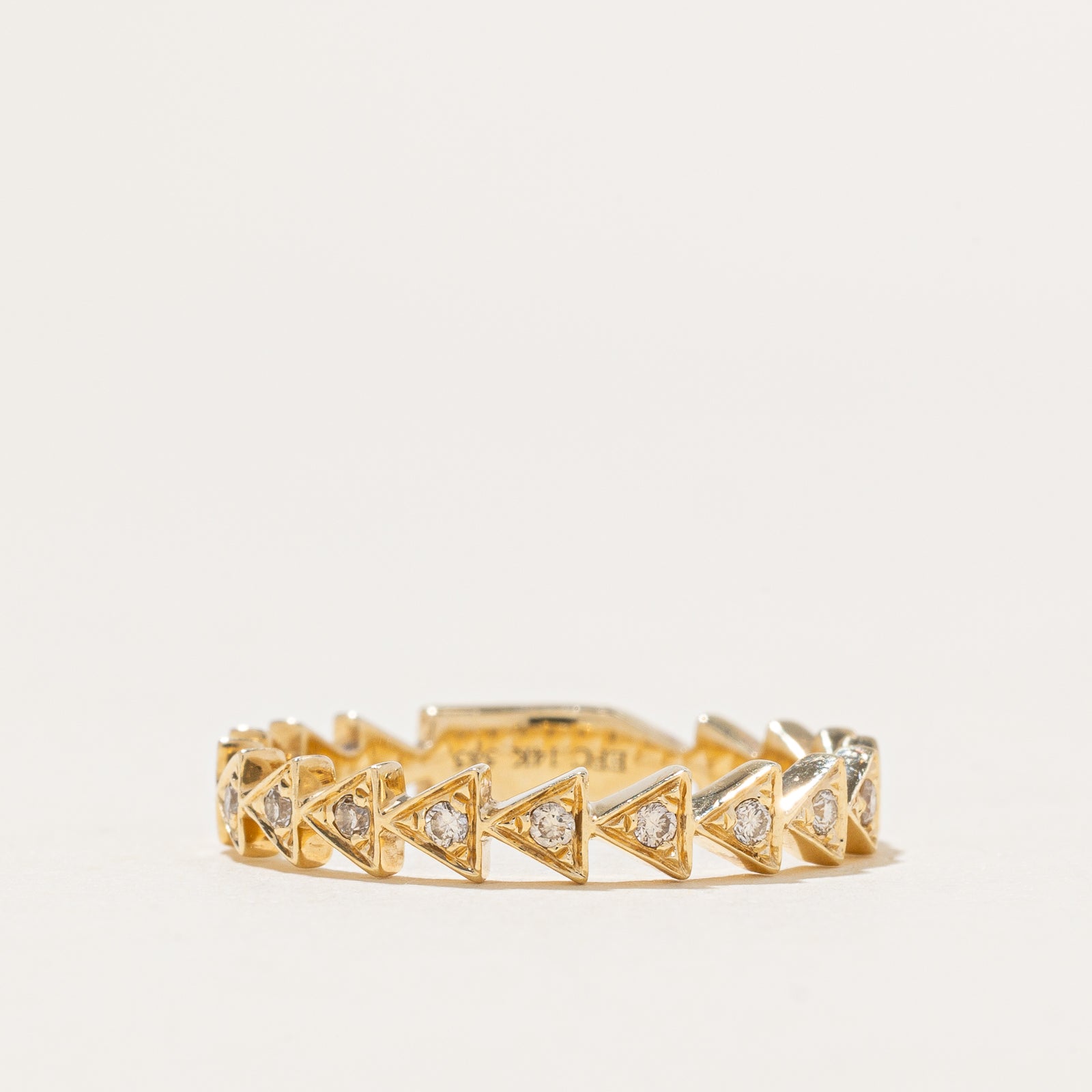 'EF Collection' Triangle White Diamond Eternity Ring| 2.27ctw | SZ 7
