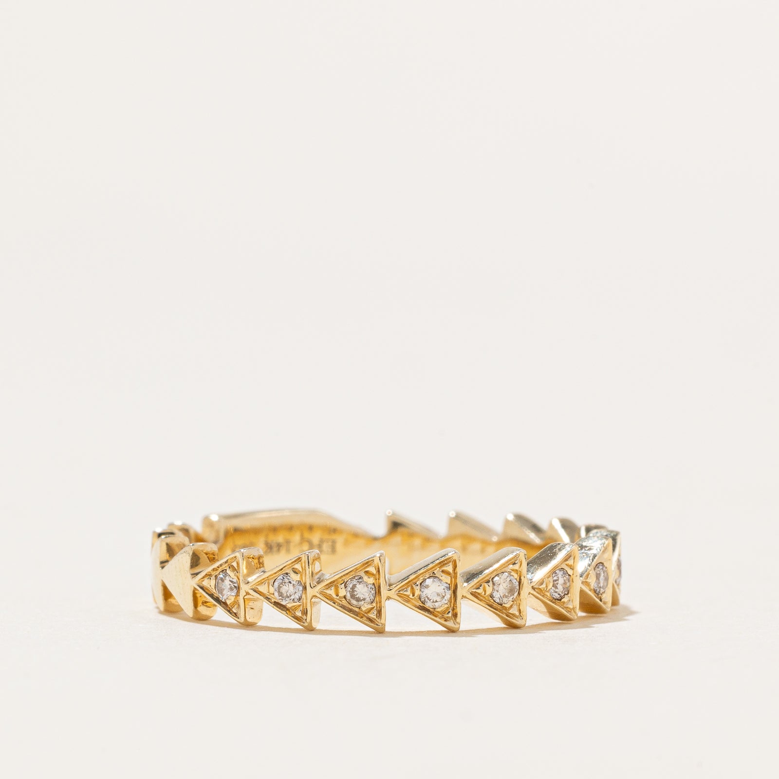 'EF Collection' Triangle White Diamond Eternity Ring| 2.27ctw | SZ 7