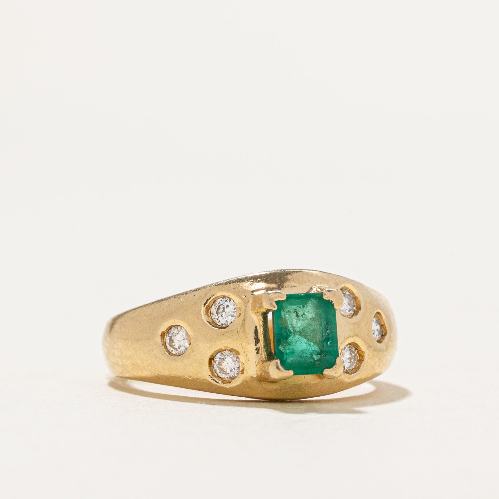 Emerald & Diamond Ring | 0.50ct, 0.15ctw | SZ 6
