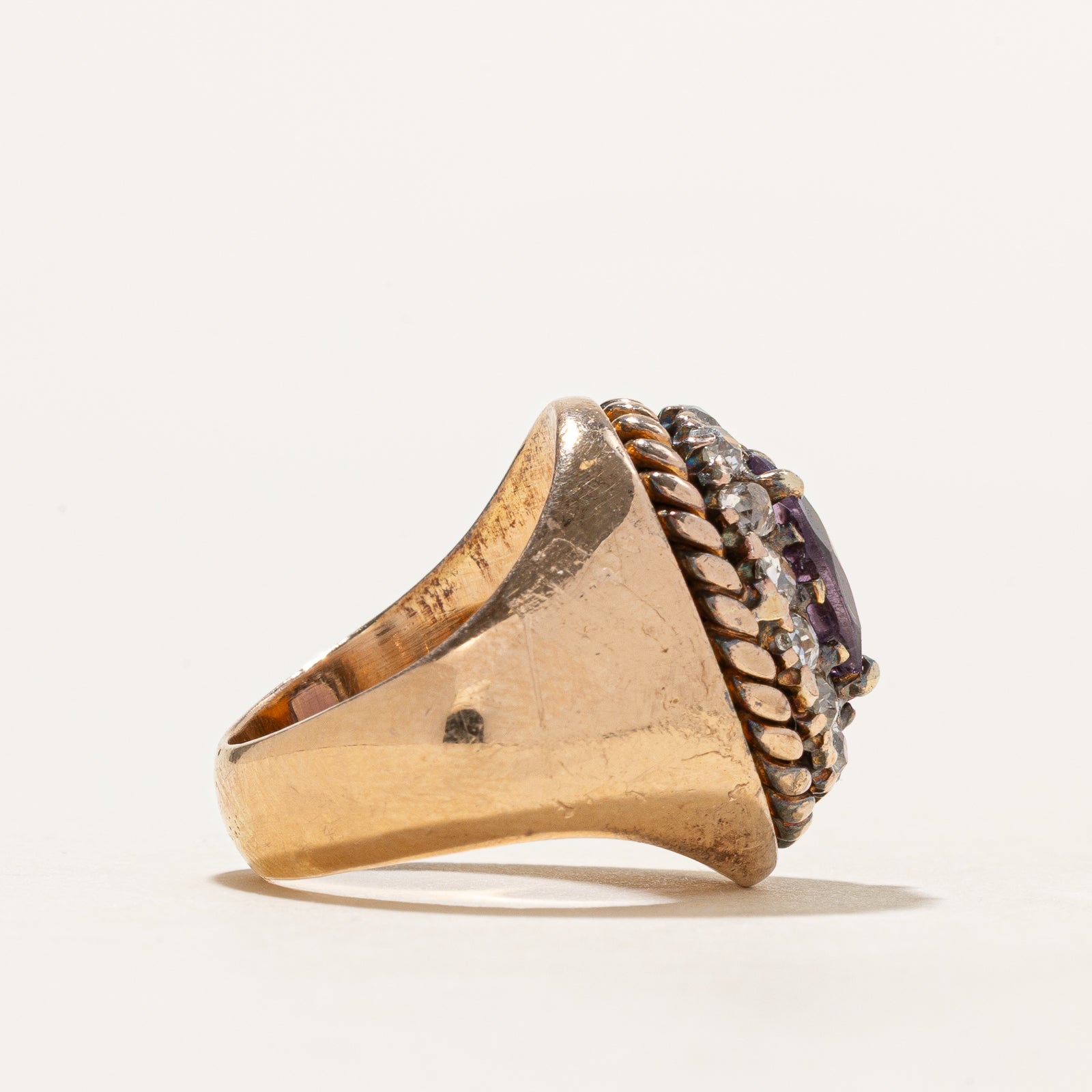 Amethyst & Diamond Cocktail Ring | 1.82ct, 0.77ctw | SZ 4.25