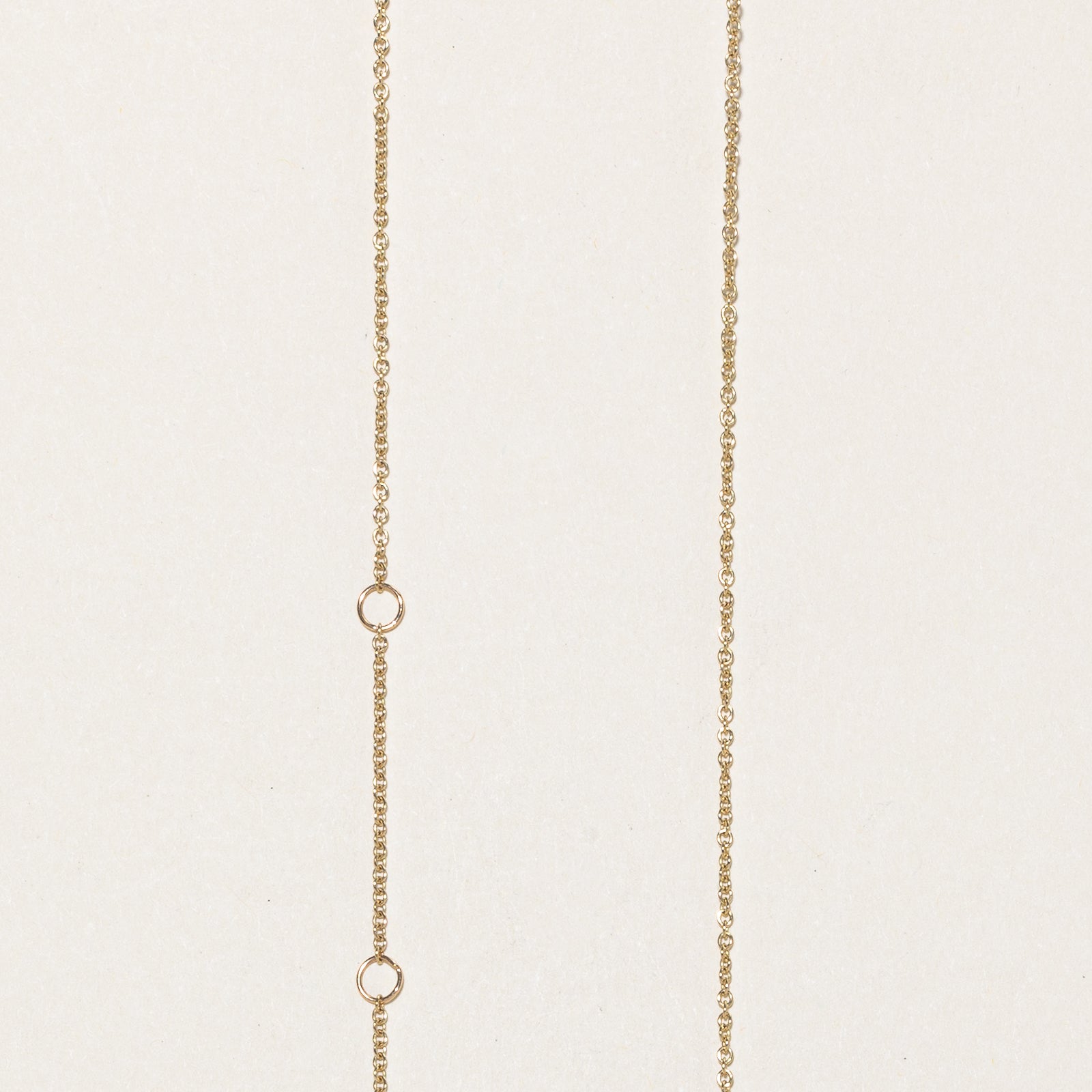 'Zoé Chicco' 14k Gold Offset Floating Diamond Chain Necklace | 0.02ct | 18"