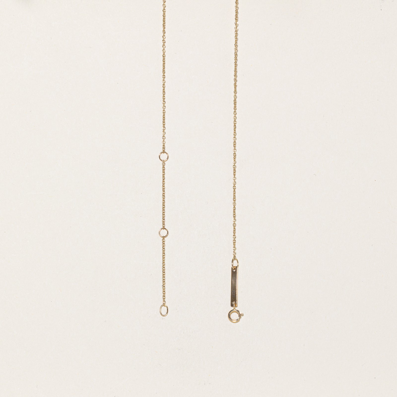 'Zoé Chicco' 14k Gold Offset Floating Diamond Chain Necklace | 0.02ct | 18"