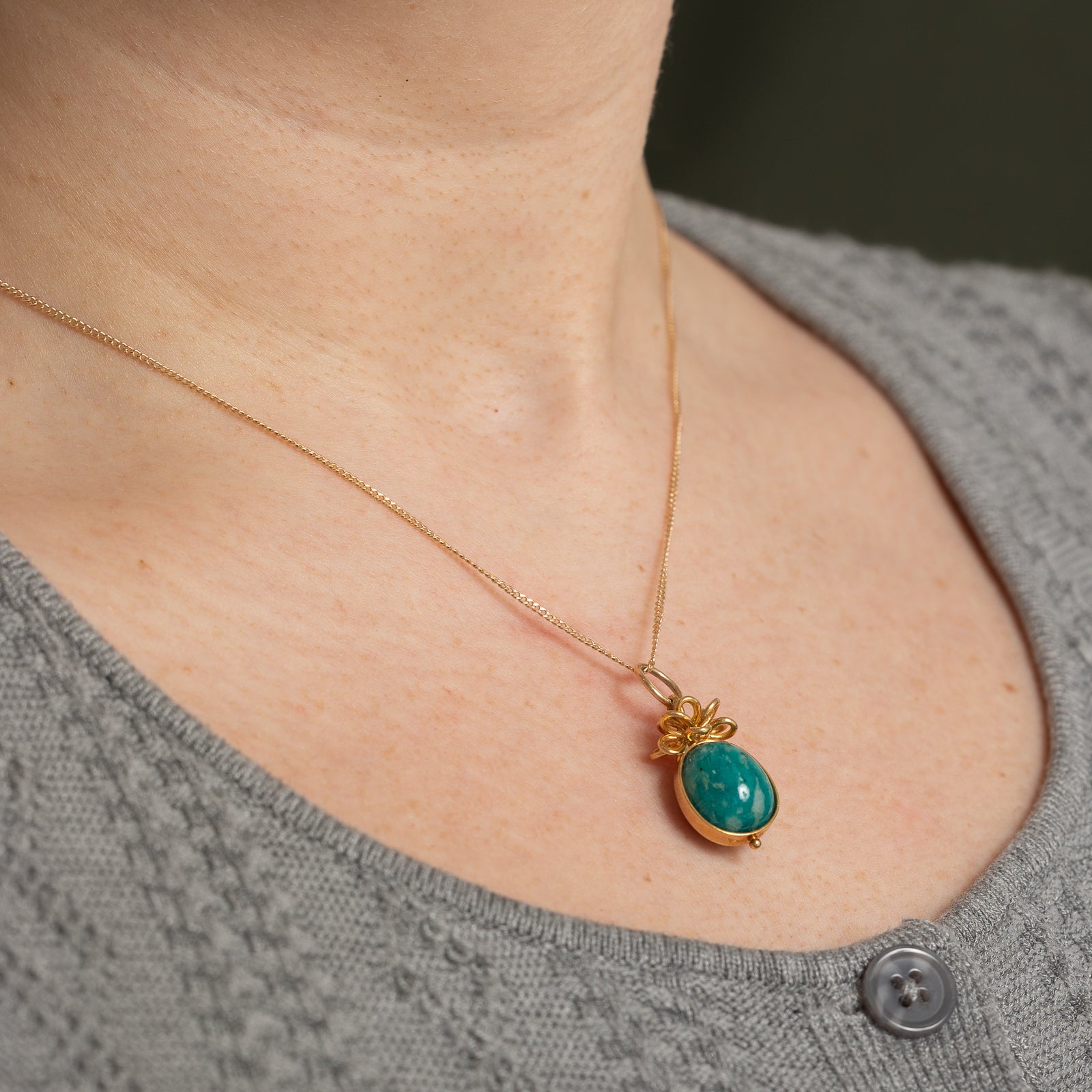 'Cavelti' Amazonite Egg Charm | 14.00ct