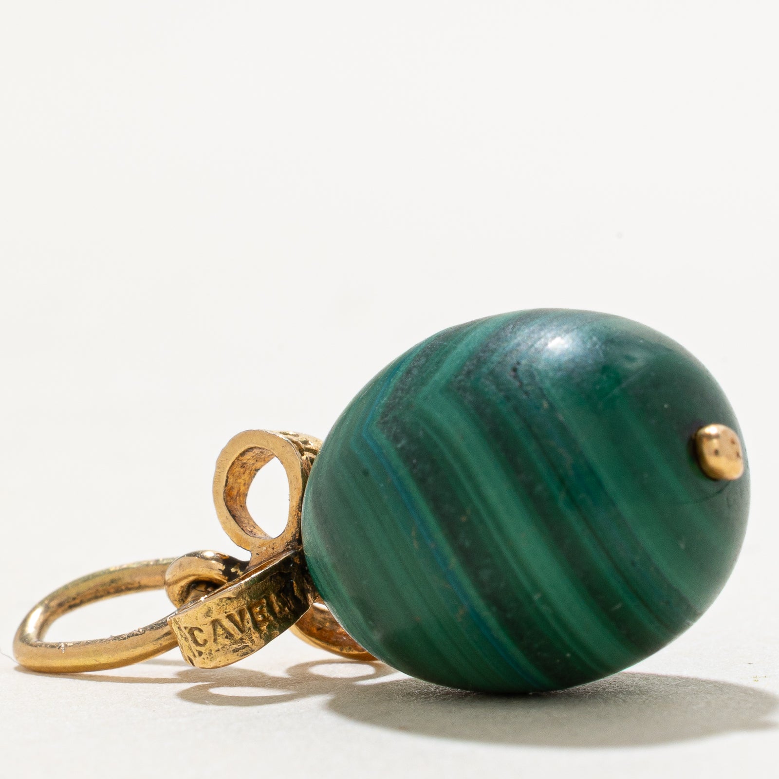 'Cavelti' Malachite Egg Charm | 19.00ct