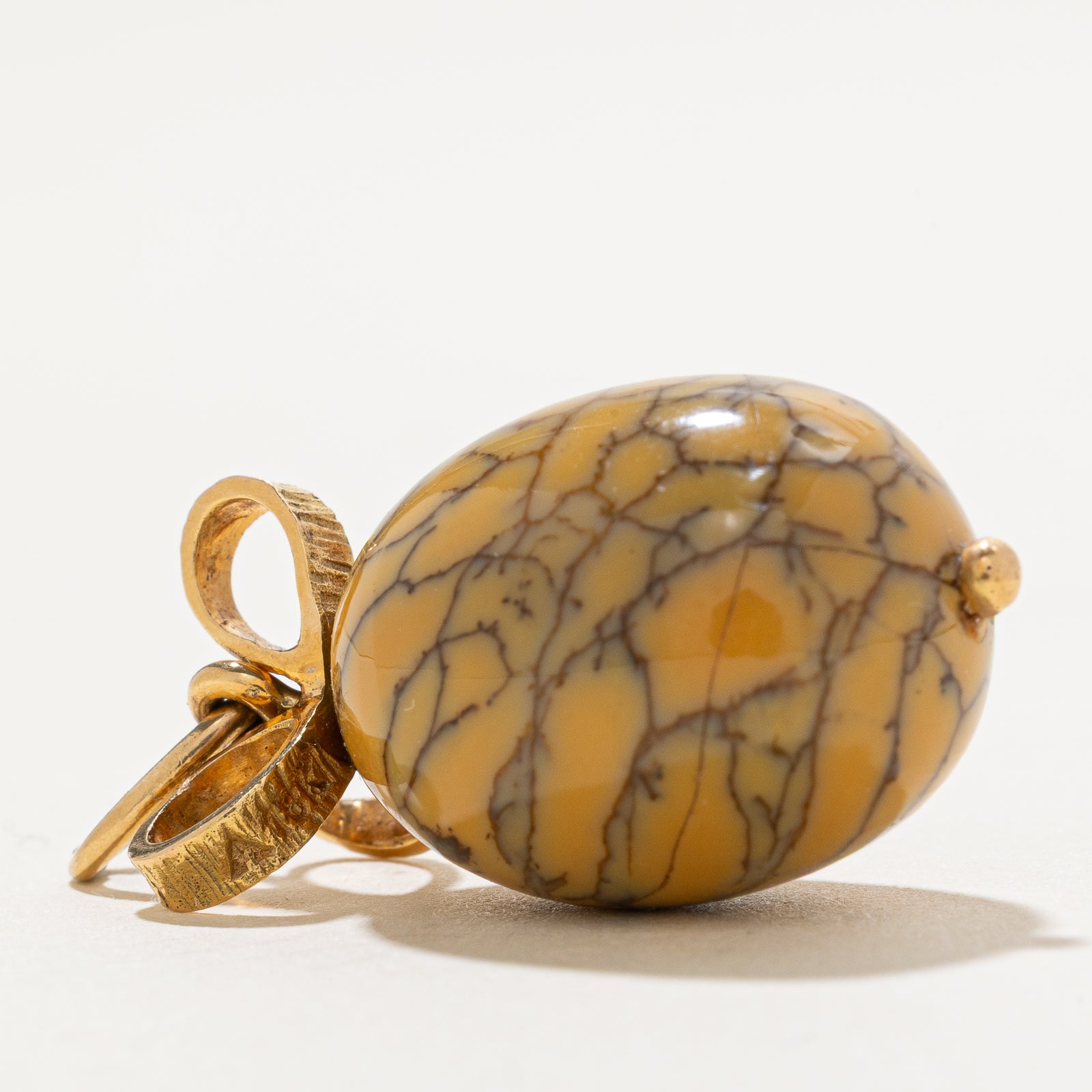 'Cavelti' Dendritic Common Boulder Opal Egg Charm | 22.00ct