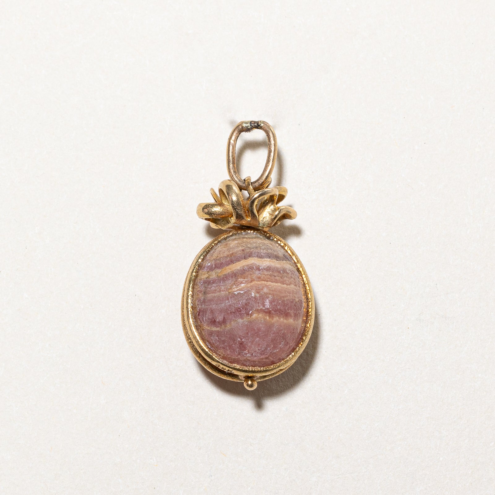 'Cavelti' Rhodochrosite Egg Charm | 22.00ct