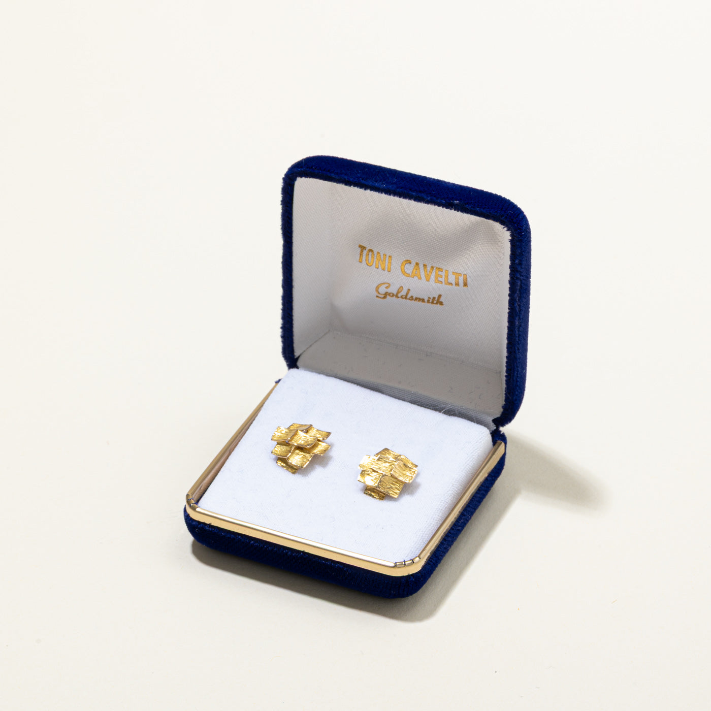 'Cavelti' 18K Abstract Textured Stud Earrings