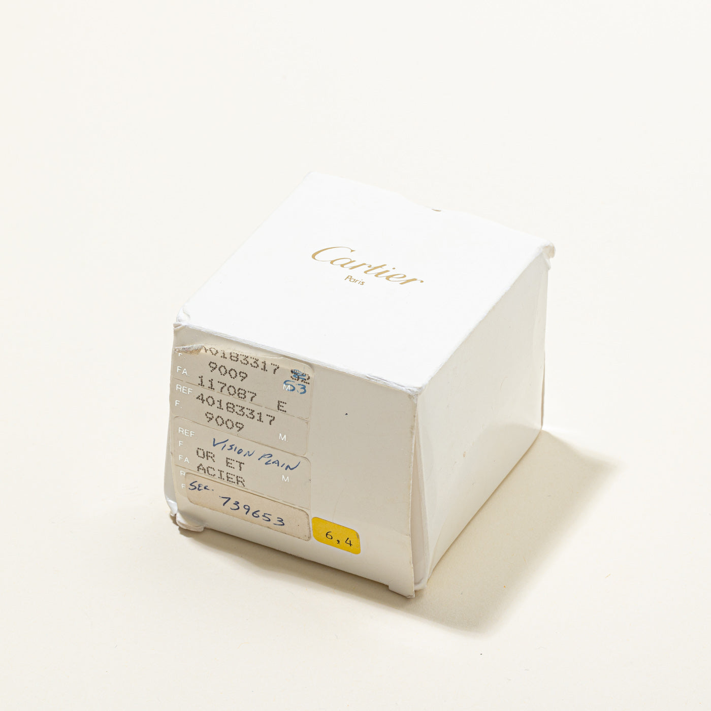 'Cartier' Vintage Or Et Acier Ring | Band: 8.50mm | SZ 6.75