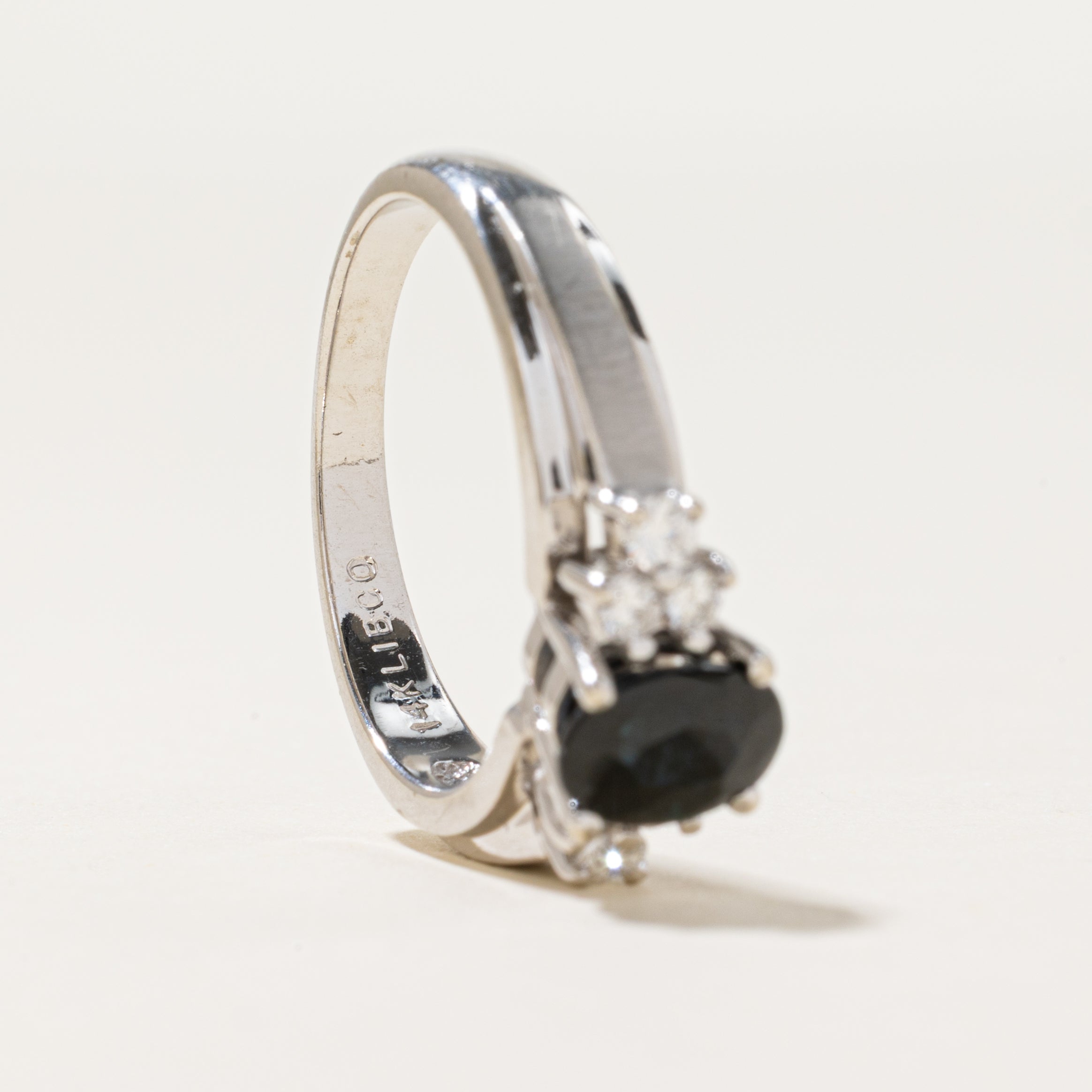 14K Sapphire & Diamond Accented Ring | 0.88ct, 0.17ctw | SZ 7