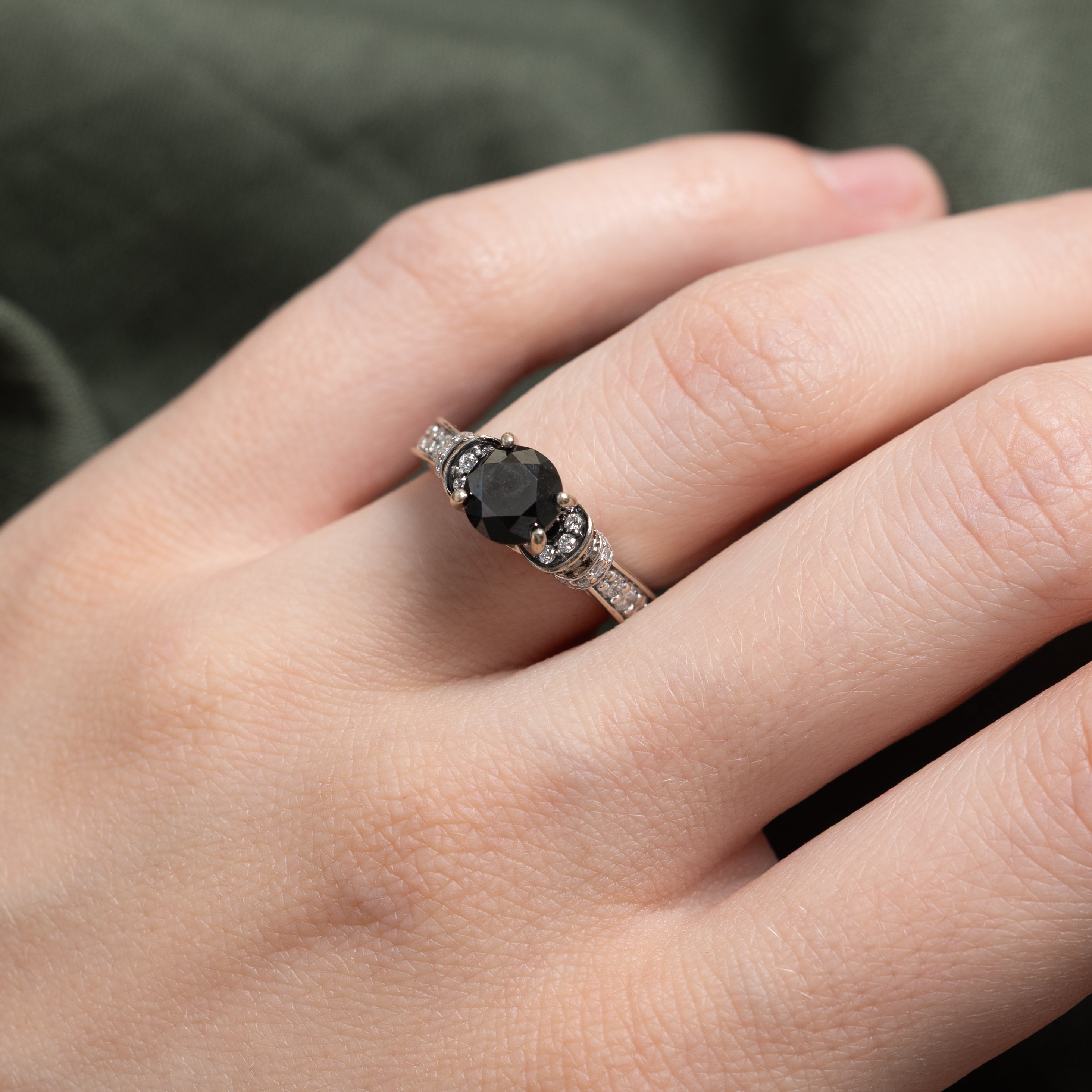 'Disney' Evil Queen's 14K Accented Black Diamond Ring | 1.68ctw | SZ 4.75
