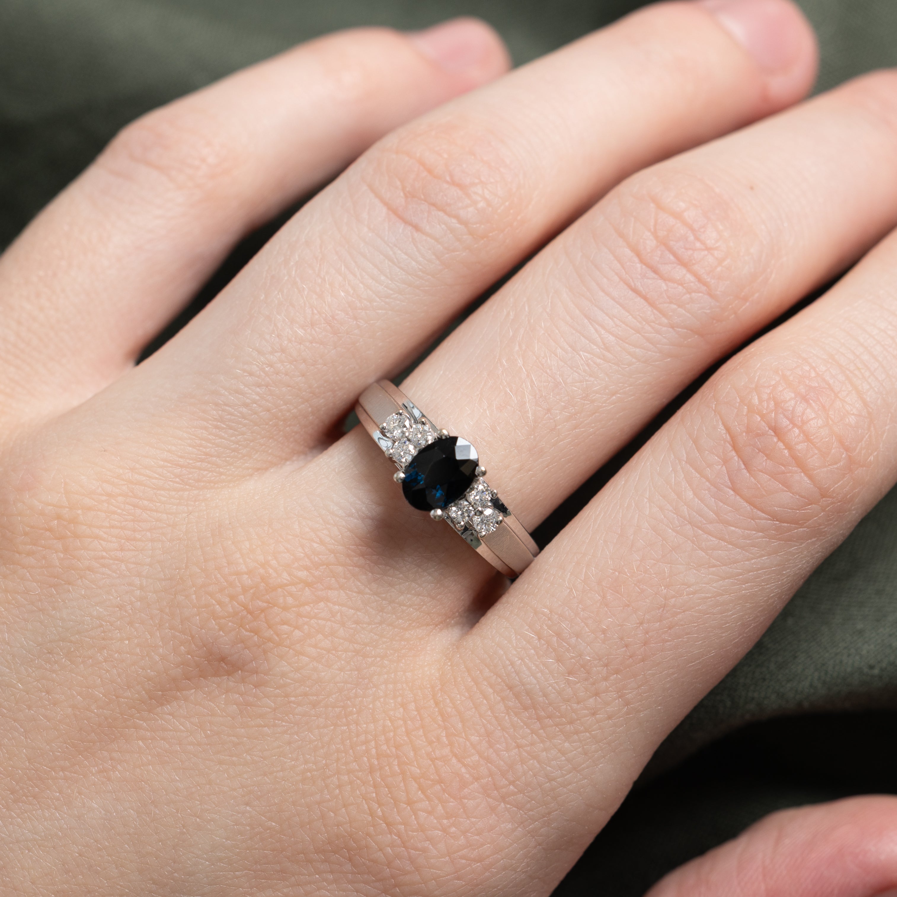 14K Sapphire & Diamond Accented Ring | 0.88ct, 0.17ctw | SZ 7
