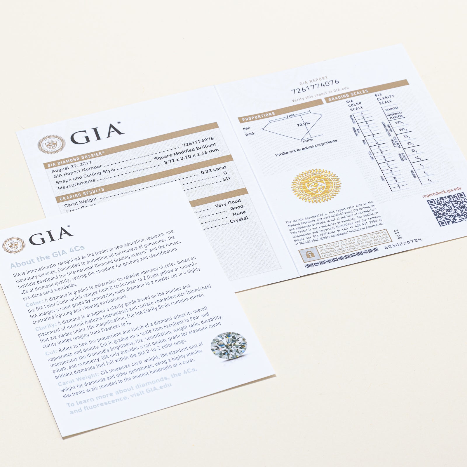 GIA Certified Princess Cut Diamond Stud Earrings | 0.64ctw SI1/SI2 G |