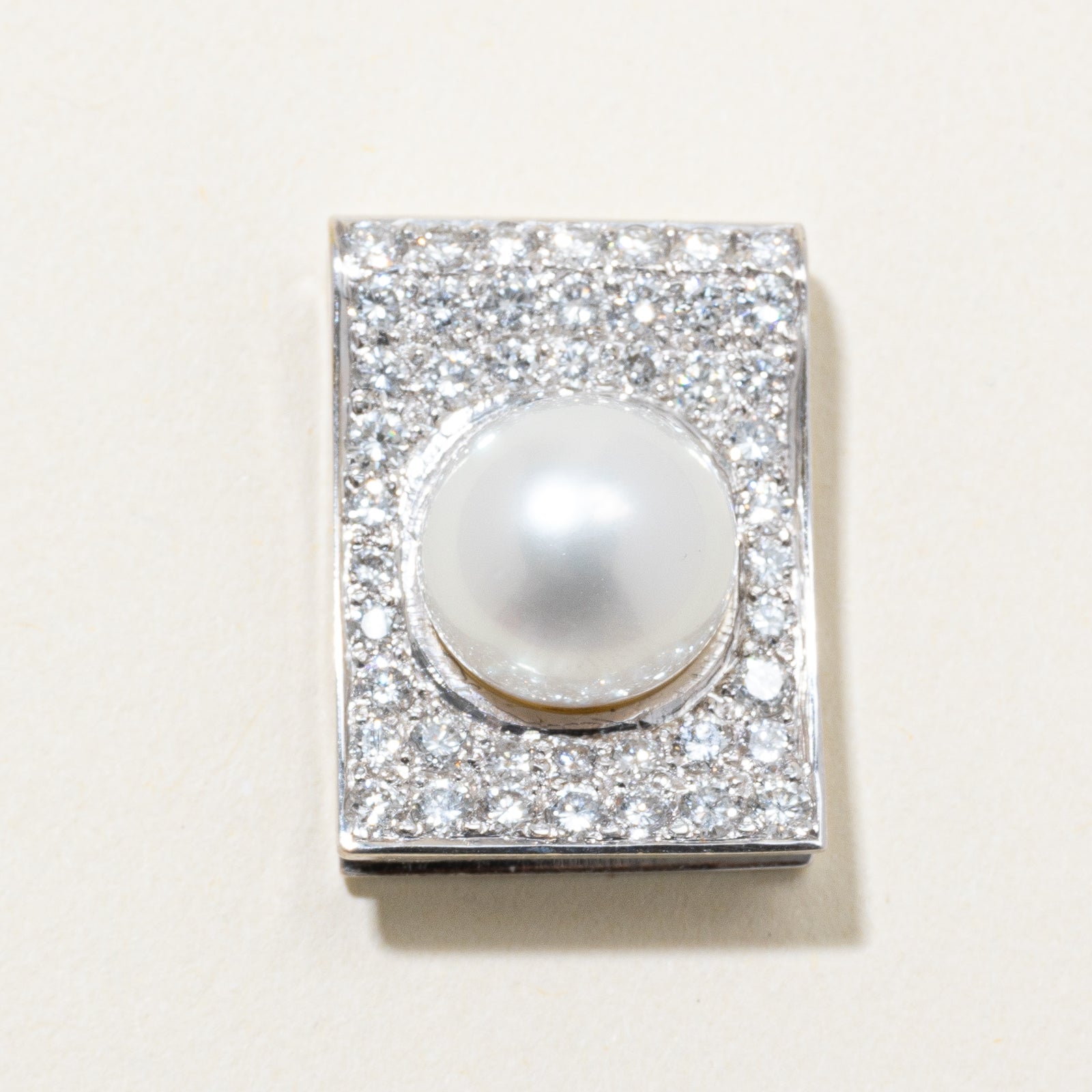 Pearl & Pavé Set Diamond Pendant | 2.25ctw