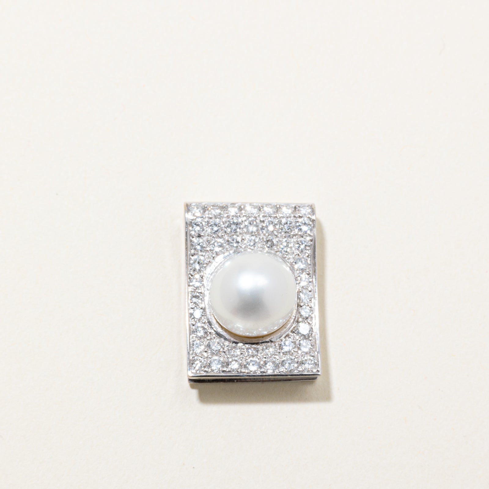 Pearl & Pavé Set Diamond Pendant | 2.25ctw