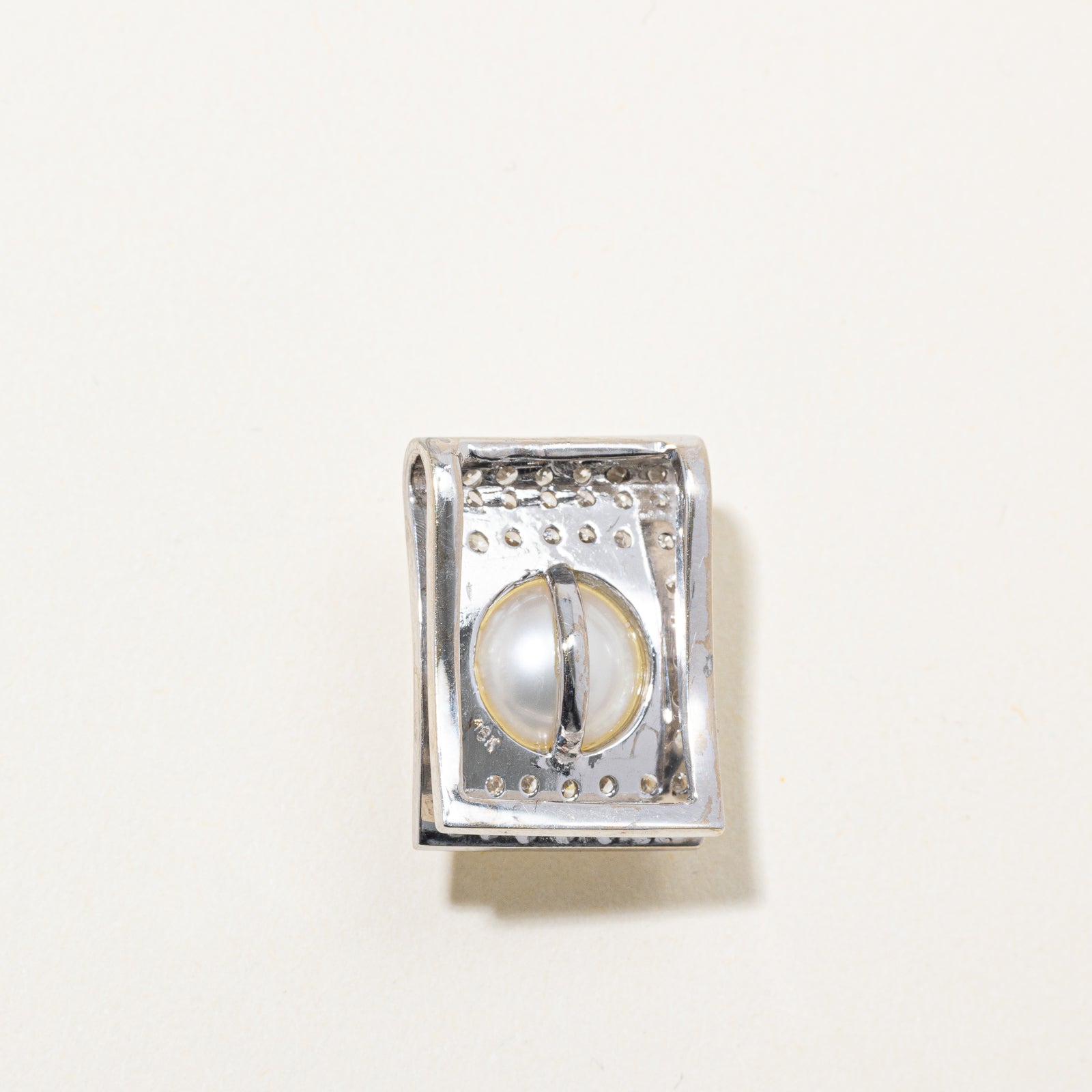 Pearl & Pavé Set Diamond Pendant | 2.25ctw