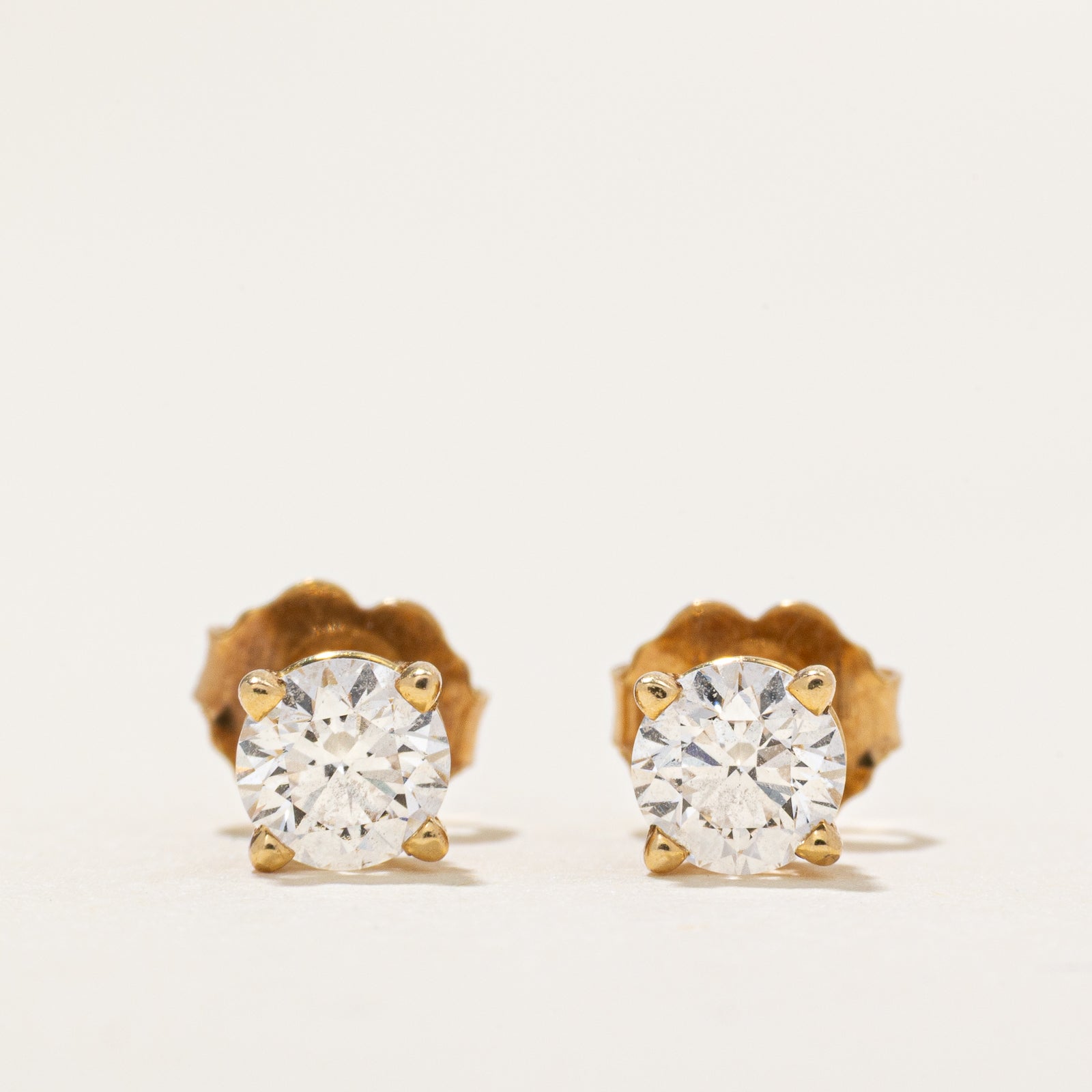 GIA Certified Solitaire Diamond Stud Earrings | 0.70ctw VS1 E |