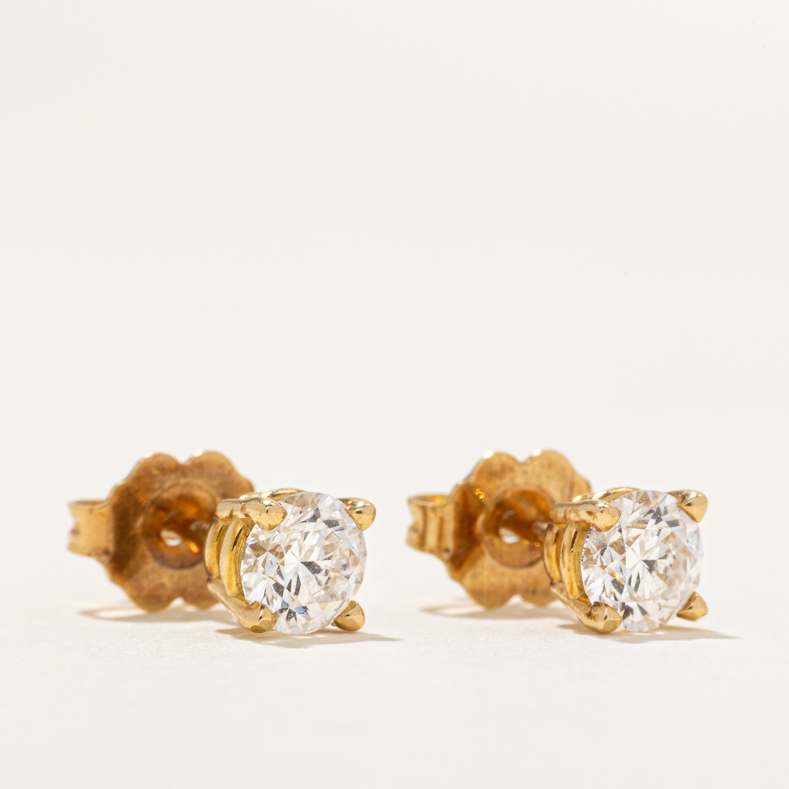 GIA Certified Solitaire Diamond Stud Earrings | 0.70ctw VS1 E |