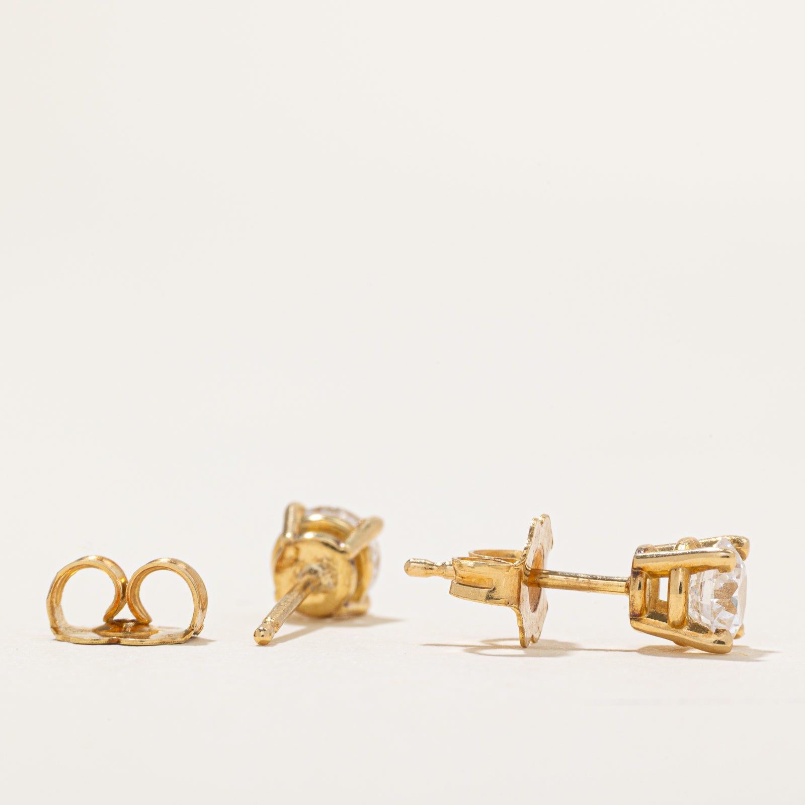 GIA Certified Solitaire Diamond Stud Earrings | 0.70ctw VS1 E |