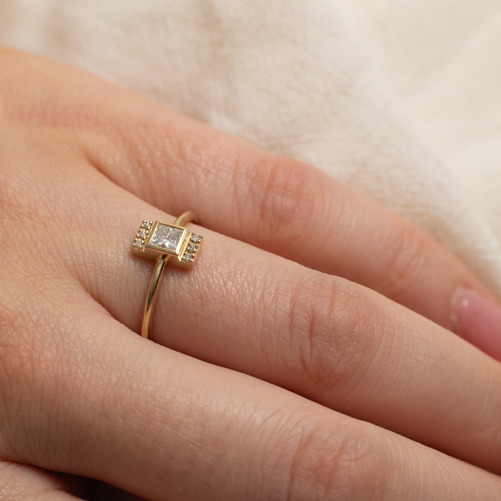GIA Certified Princess Cut Diamond Ring | 0.31ctw | SZ 7