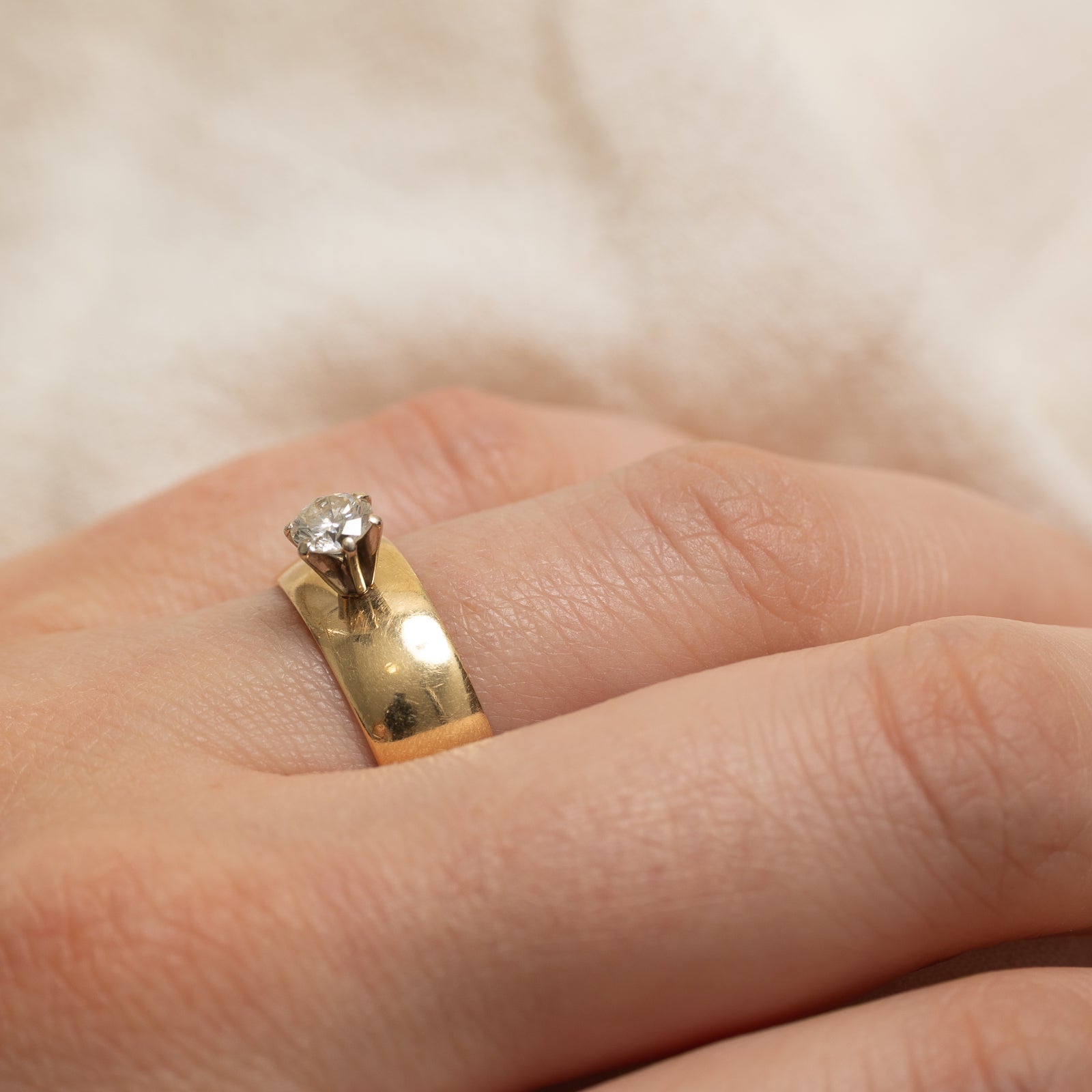 Solitaire High Set Diamond Band | 0.35ct | SZ 8.75