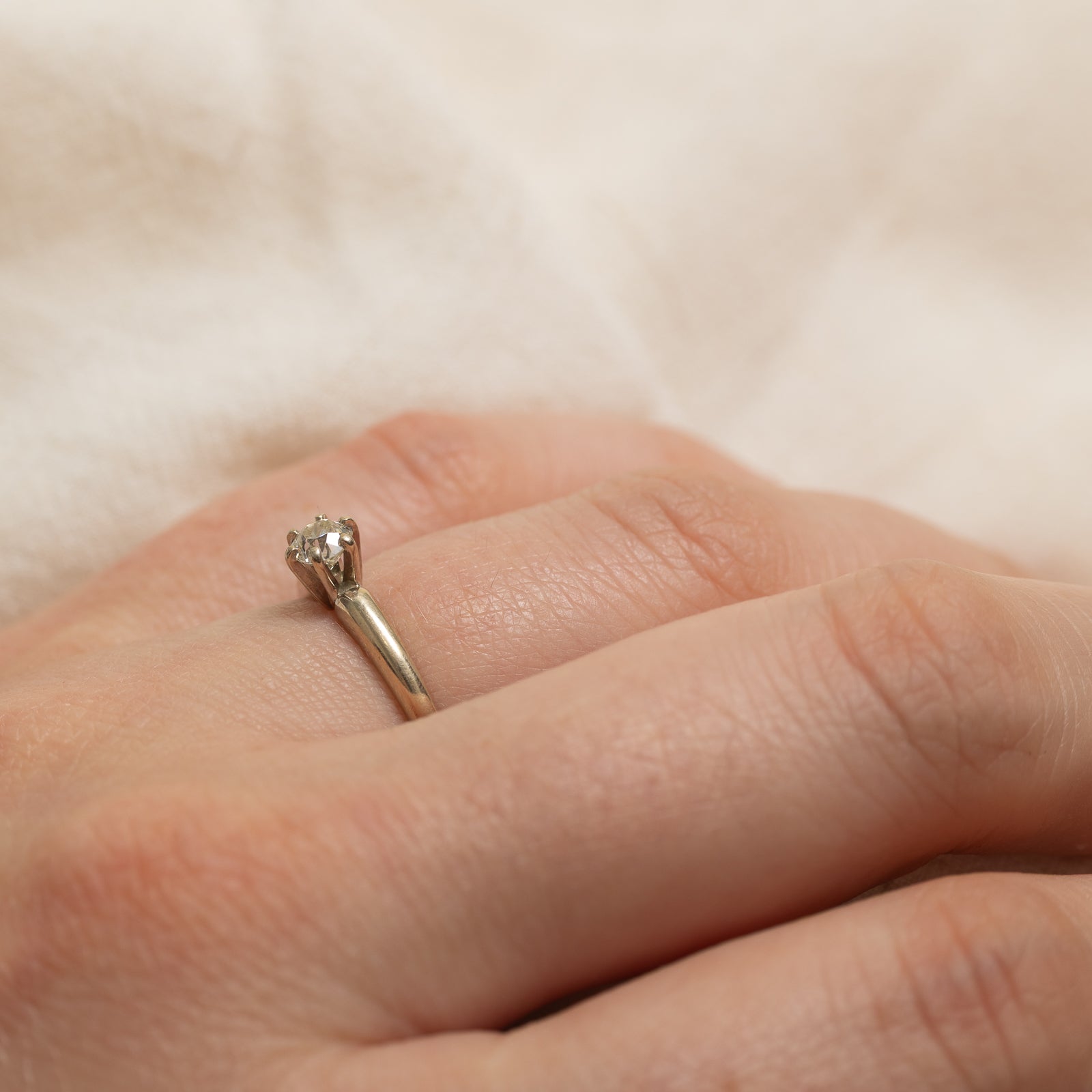 Old European Cut Six Prong Diamond Ring | 0.36ct | SZ 5