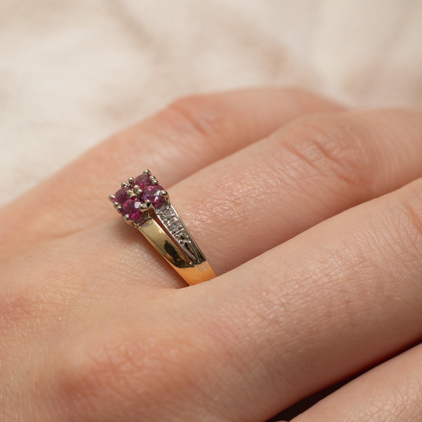 Birmingham Ruby & Diamond Ring | 0.50ctw, 0.04ctw | SZ 7.5