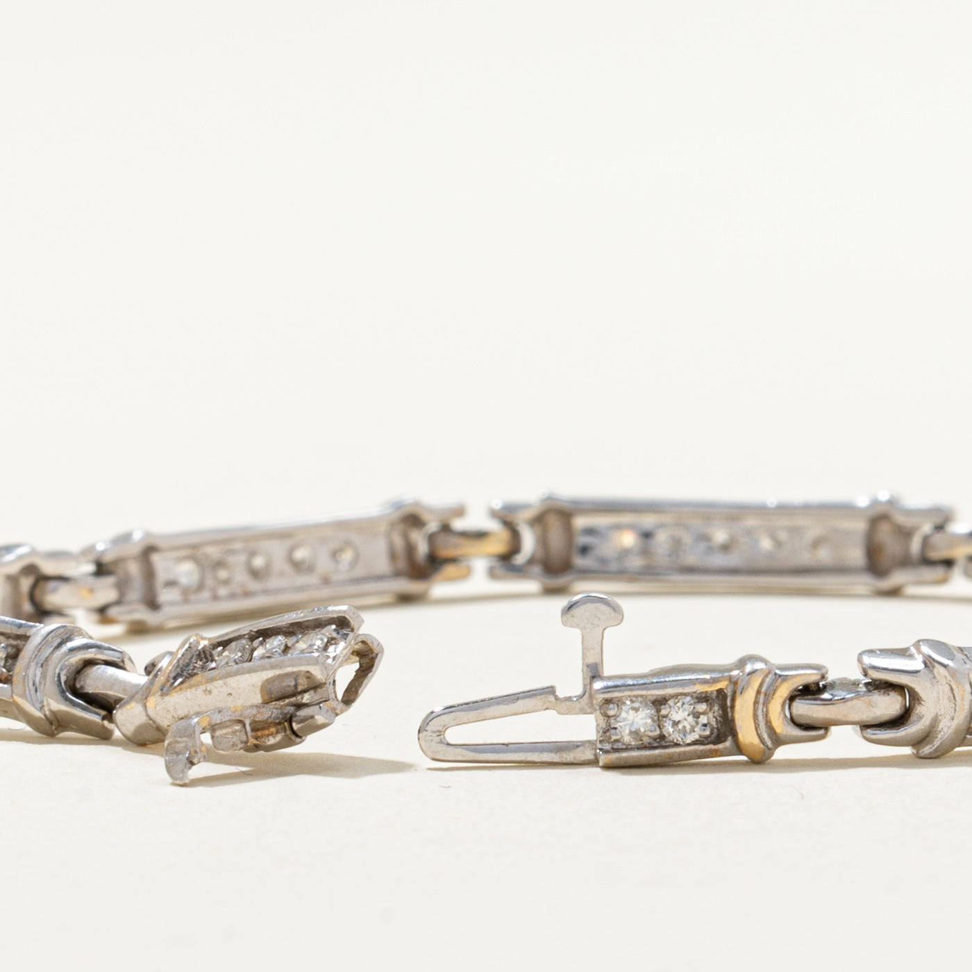 Diamond Bar Link Bracelet | 0.94ctw | 7"