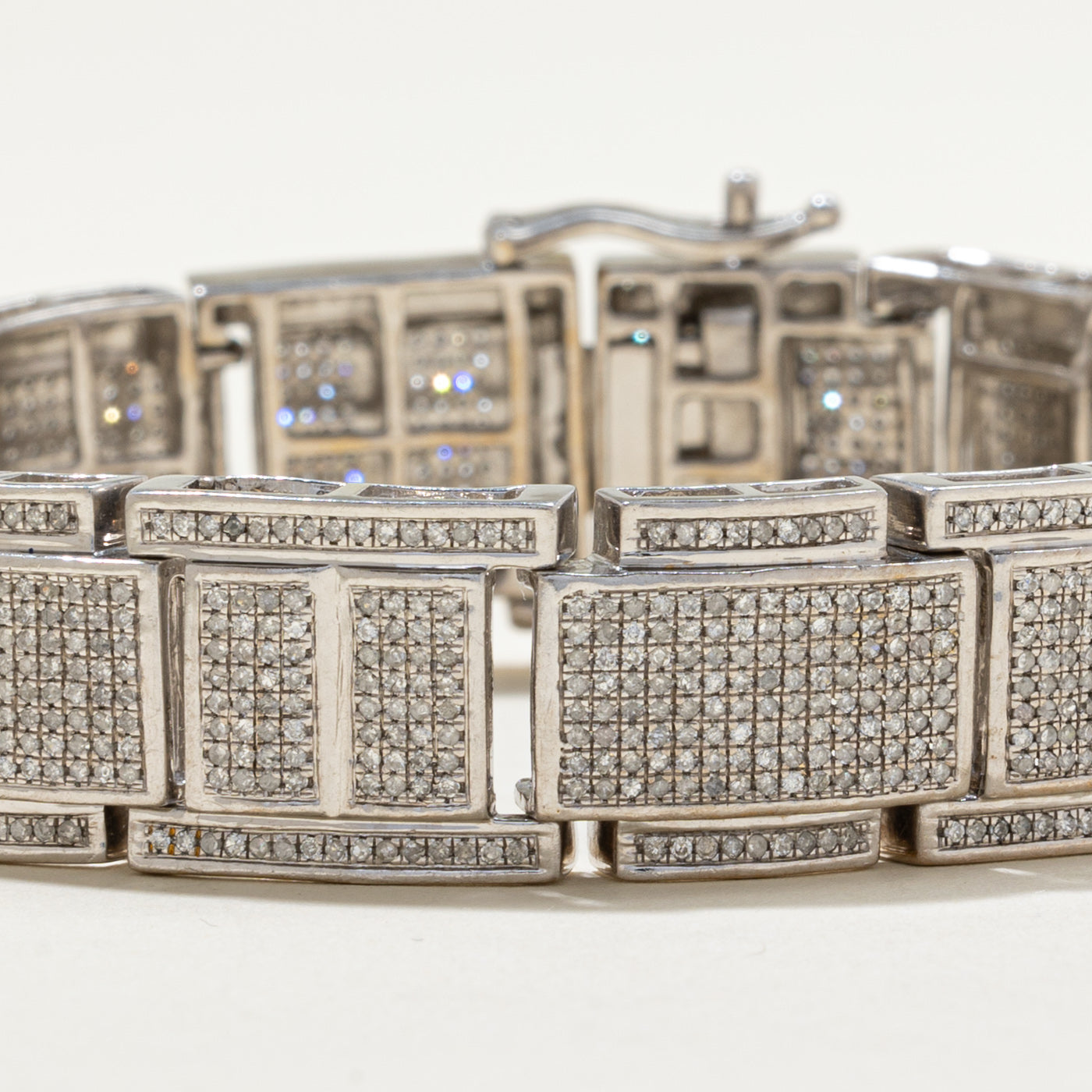 Pavé Set Diamond Watch Strap Style Bracelet | 4.82ctw | 8.5"