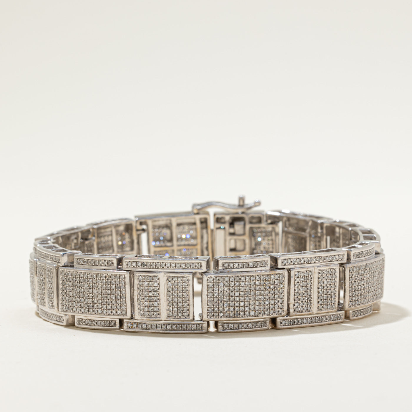 Pavé Set Diamond Watch Strap Style Bracelet | 4.82ctw | 8.5"