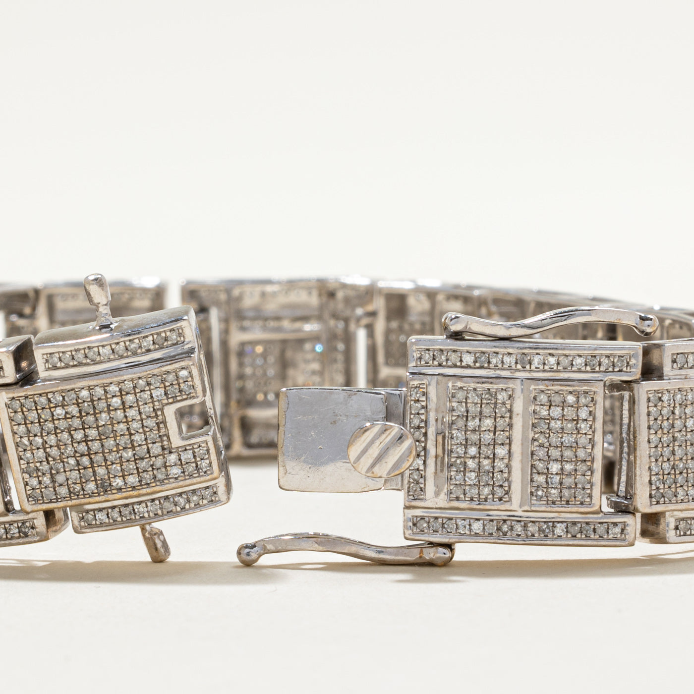 Pavé Set Diamond Watch Strap Style Bracelet | 4.82ctw | 8.5"