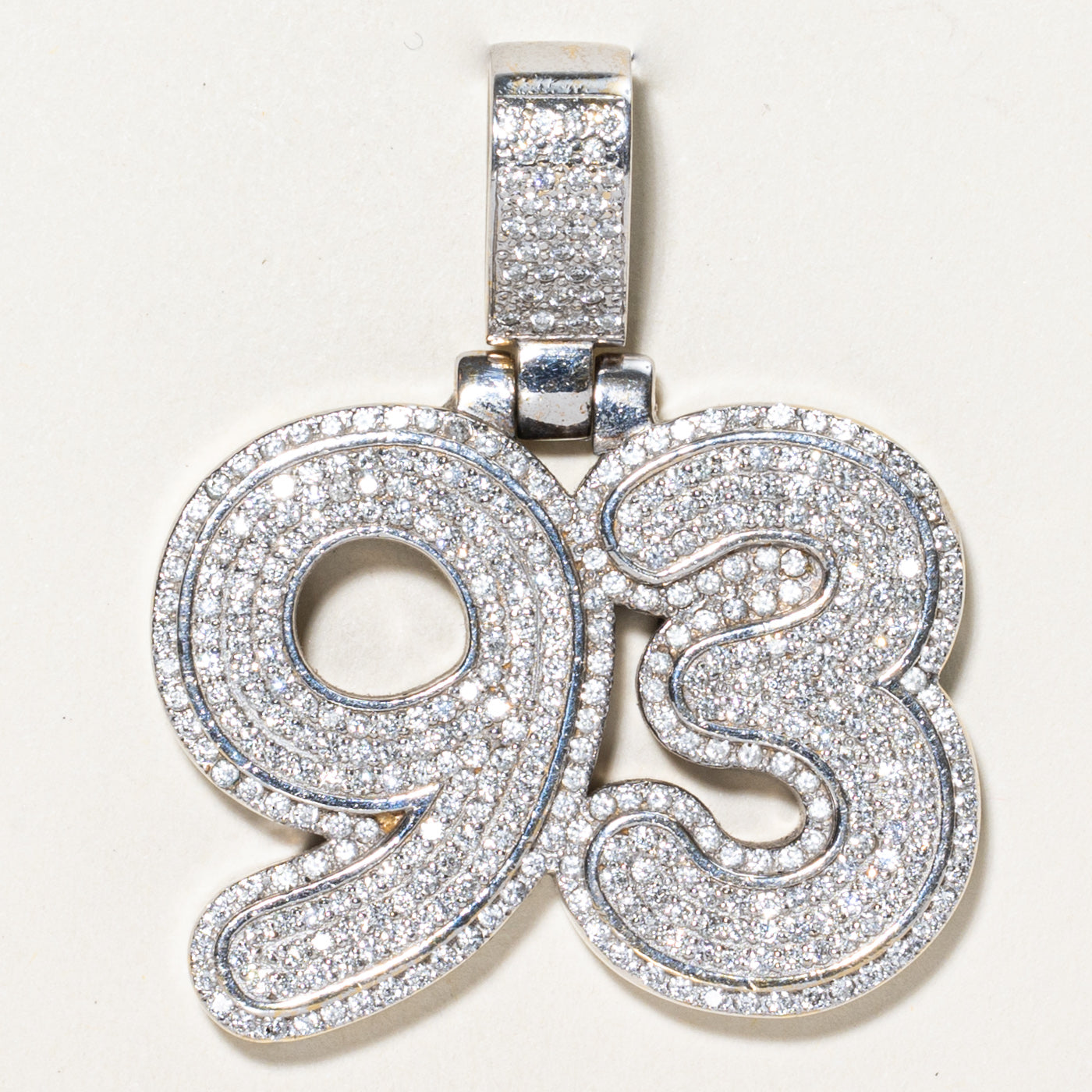 Pavé Set Diamond '93' Chunky Pendant | 4.60ctw