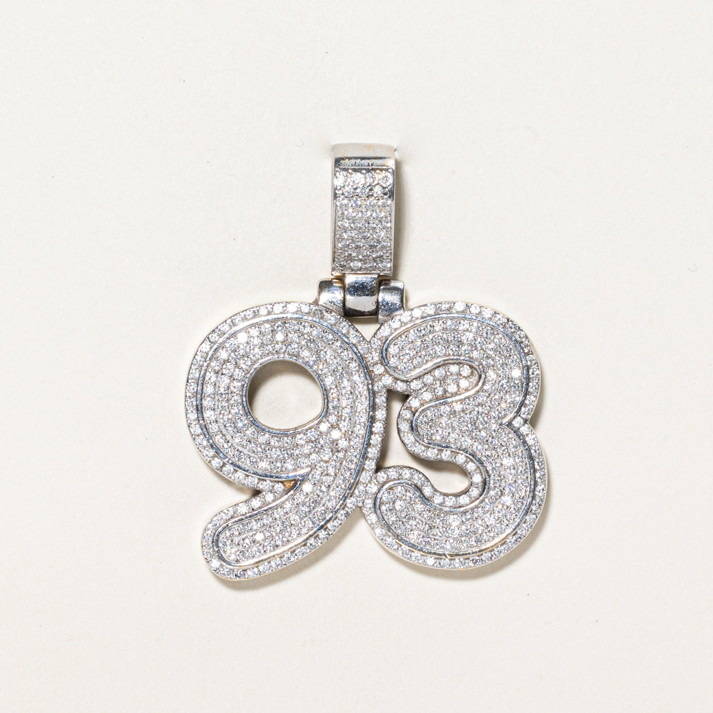 Pavé Set Diamond '93' Chunky Pendant | 4.60ctw