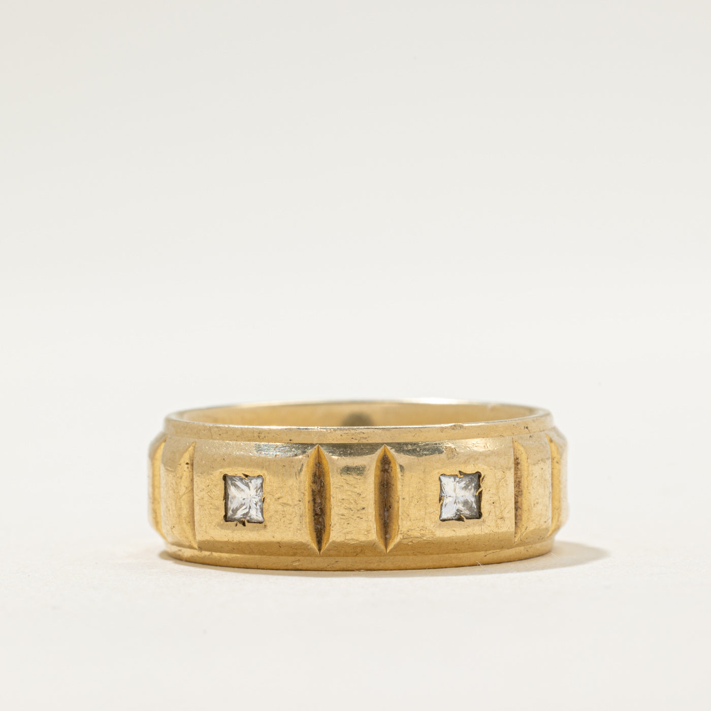 Princess Cut Diamond Grooved Eternity Band | 0.60ctw | SZ 10.25